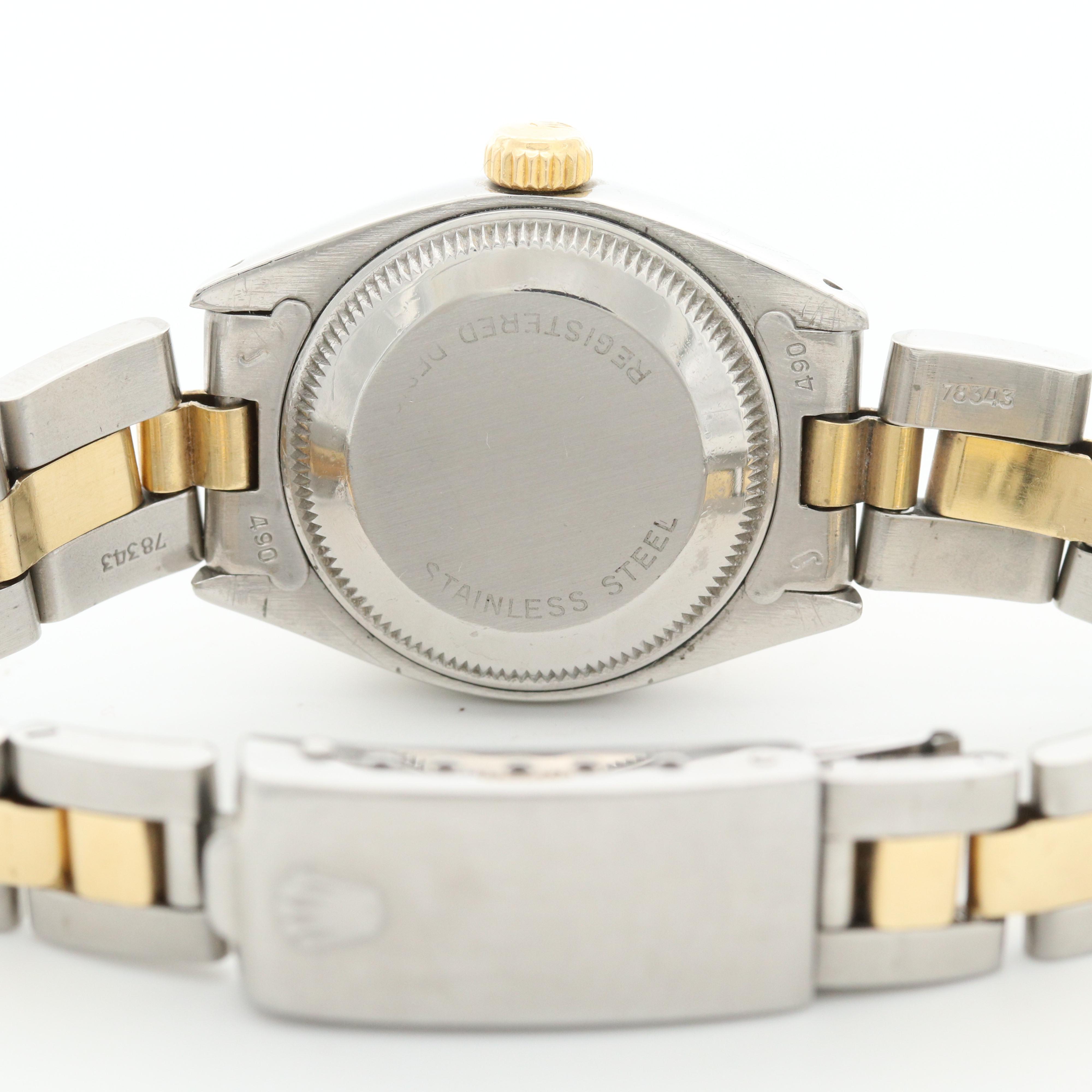 Vintage Rolex Oyster Perpetual Date 14K Gold and Stainless Steel Watch, 1978