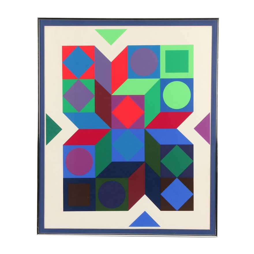 Open Edition Serigraph after Victor Vasarely "Tridim"