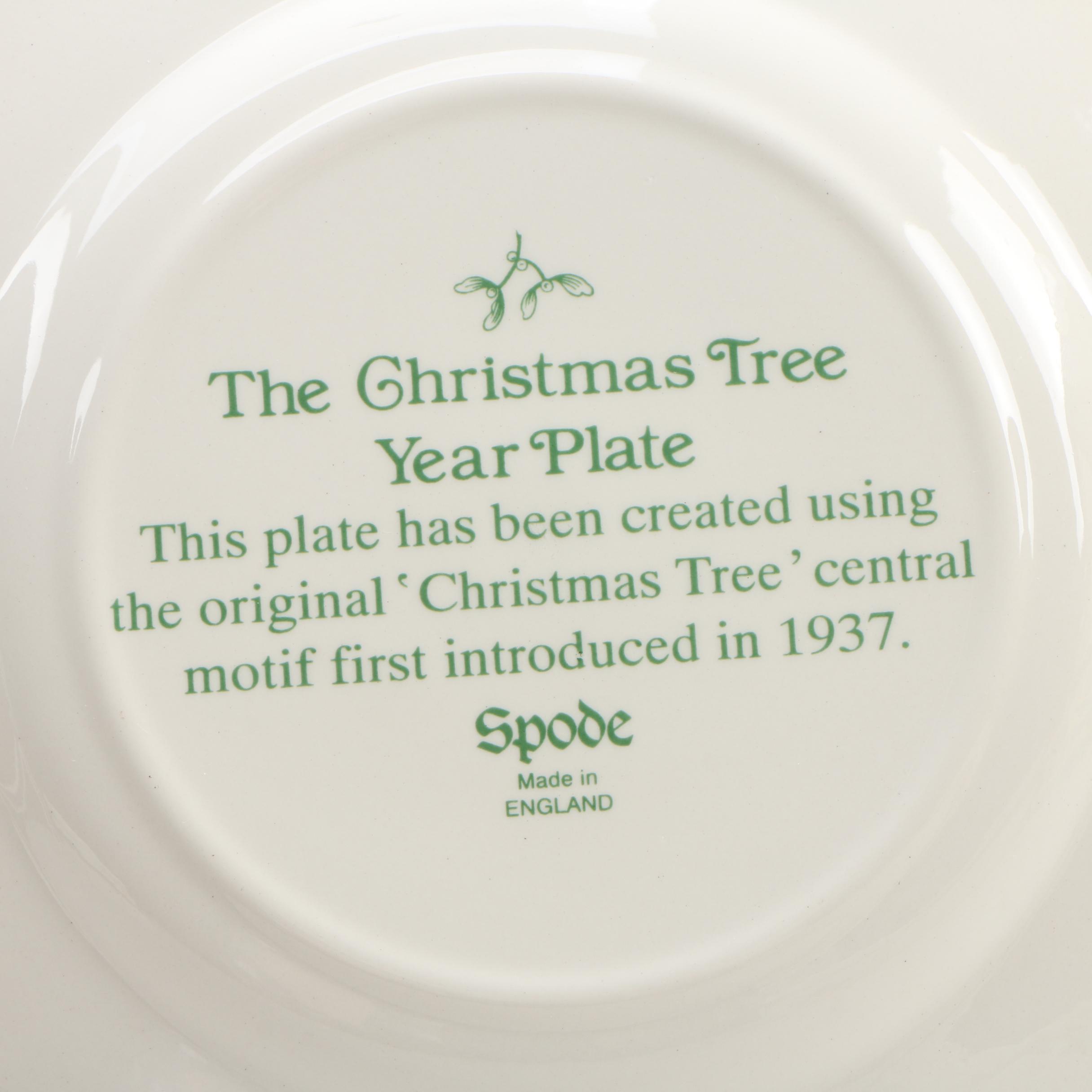 Spode "Christmas Tree" Serveware, Teapot, and Collector Plates