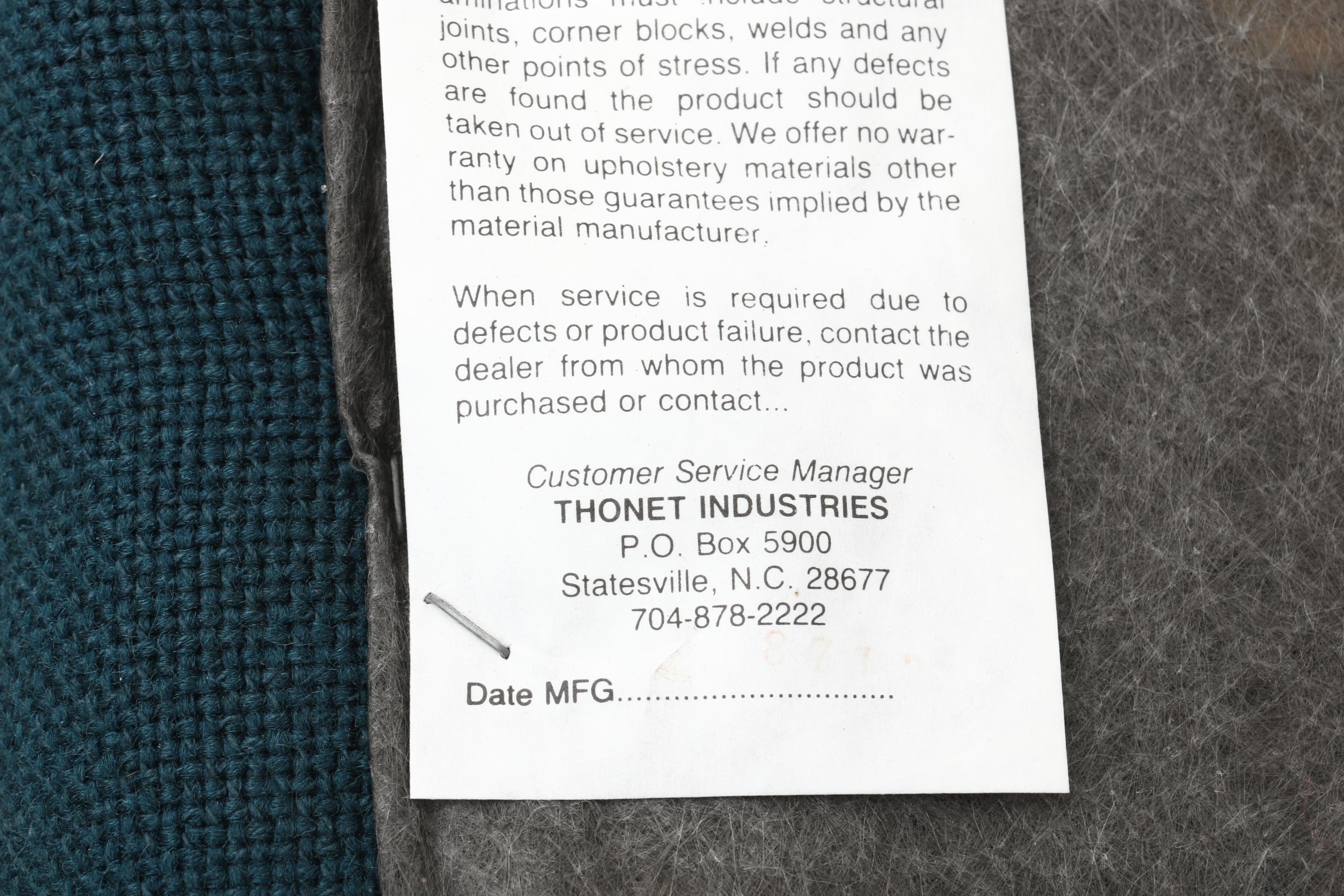 Pair of Thonet Cantilever Chromed Steel and Upholstered Armchairs, 1980s