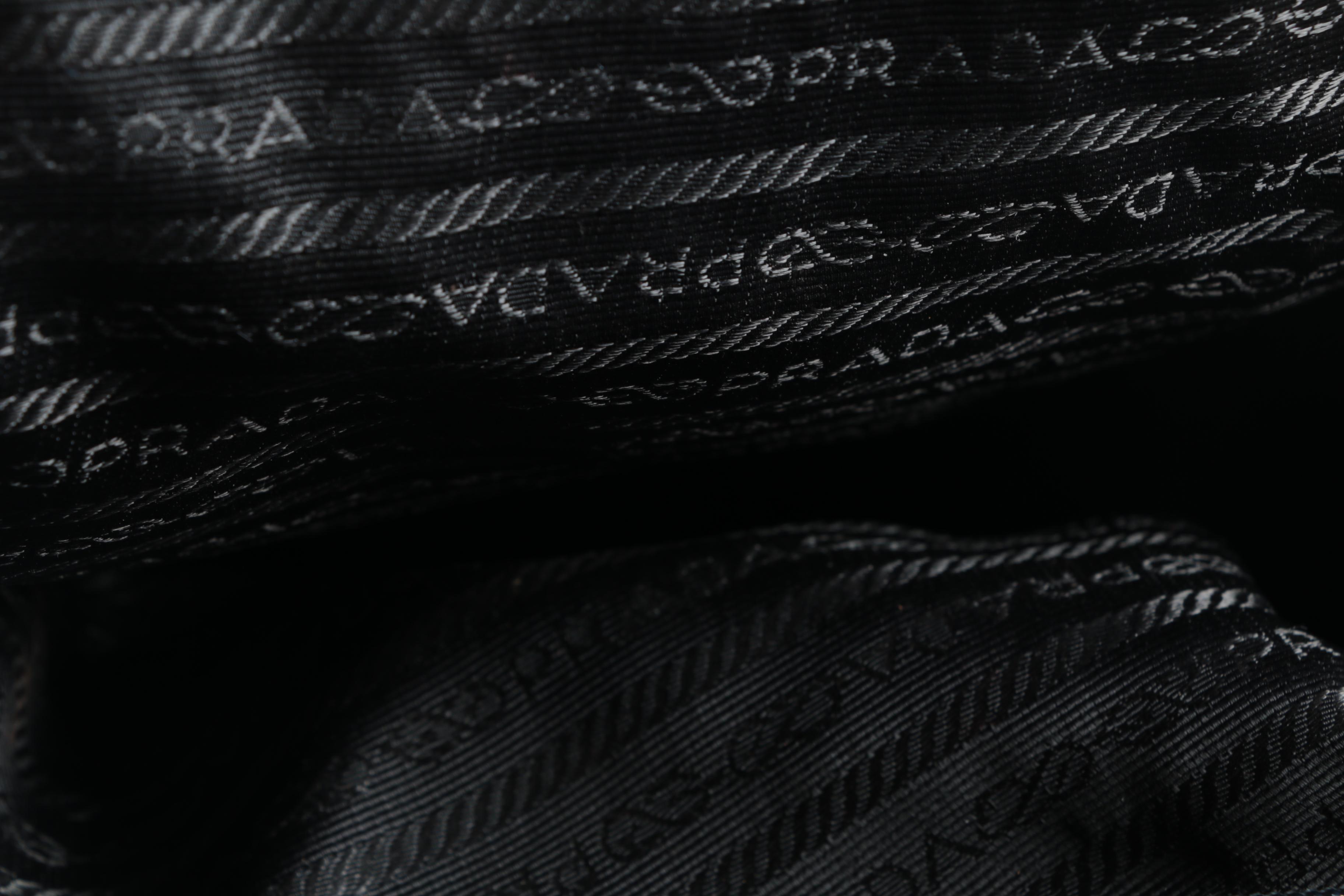 Prada Shoulder Bag in Black Spazzolato Leather