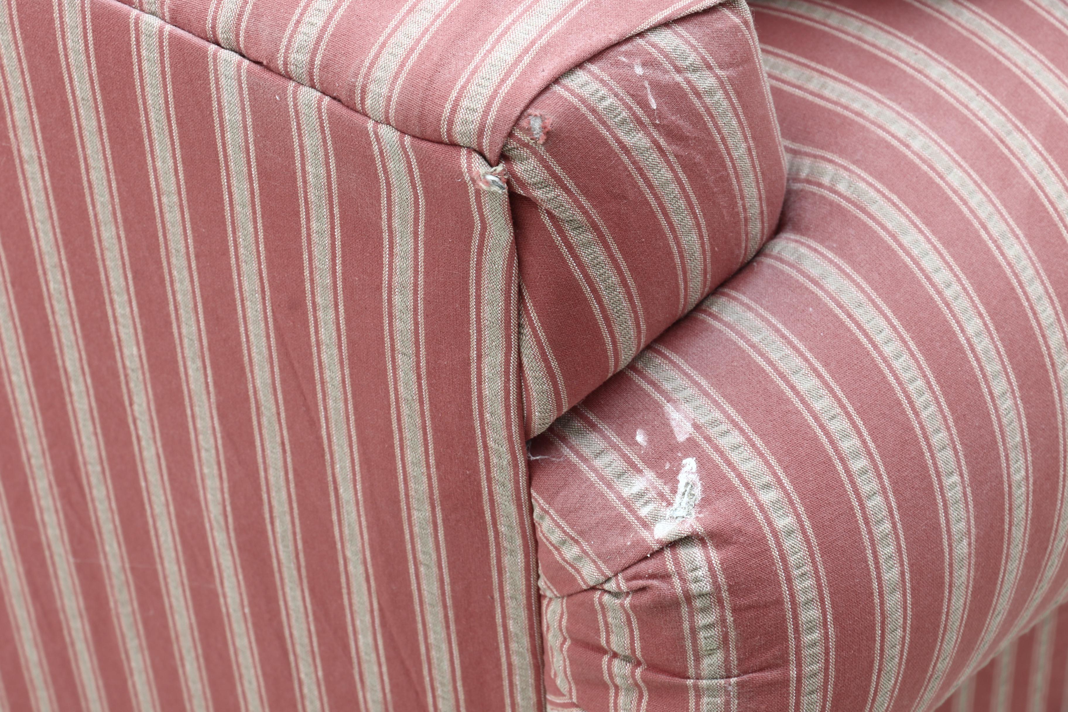 Alan White Striped Upholstered Loveseat, Contemporary