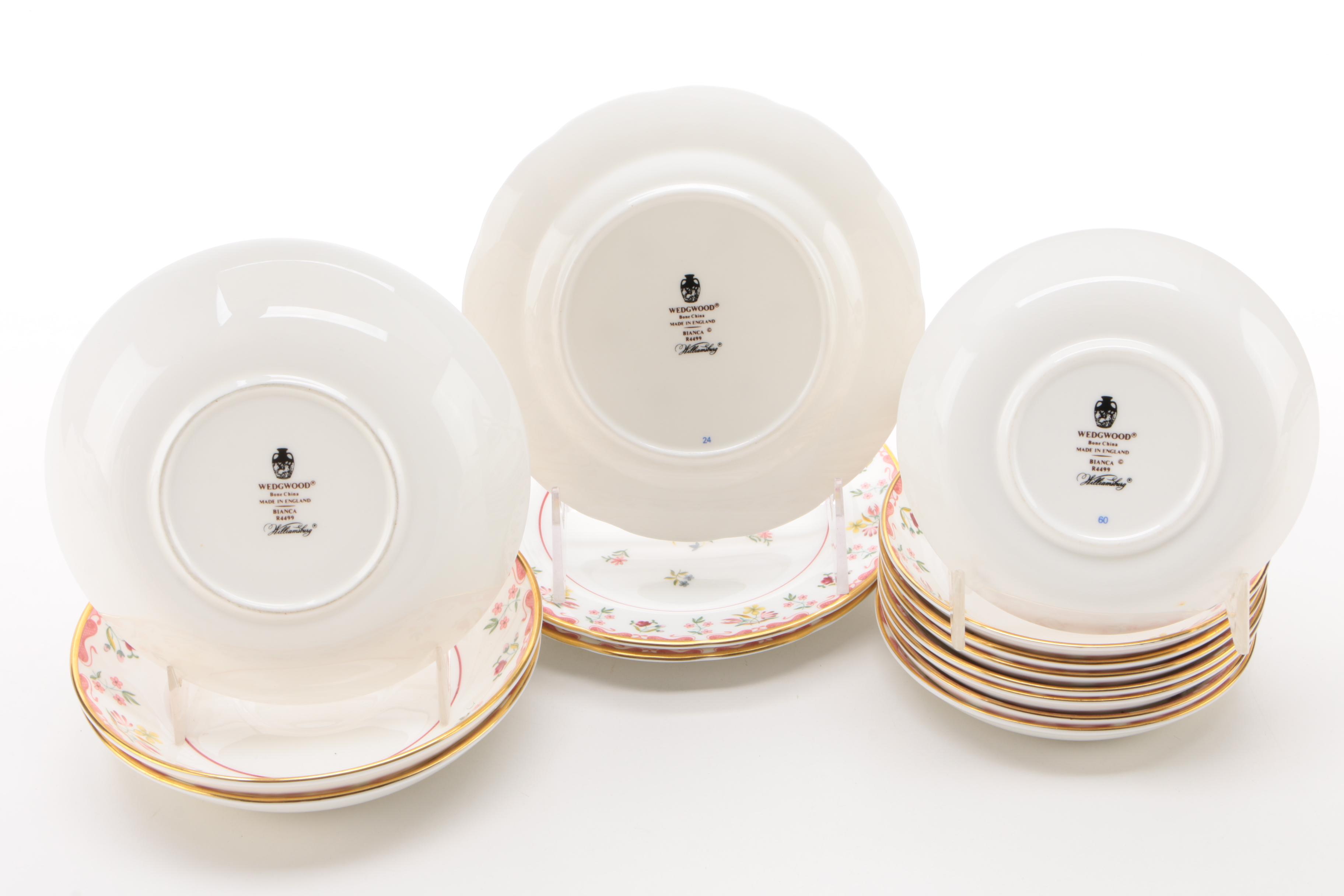 Wedgwood "Bianca" Williamsburg Collection Bone China Dinnerware and