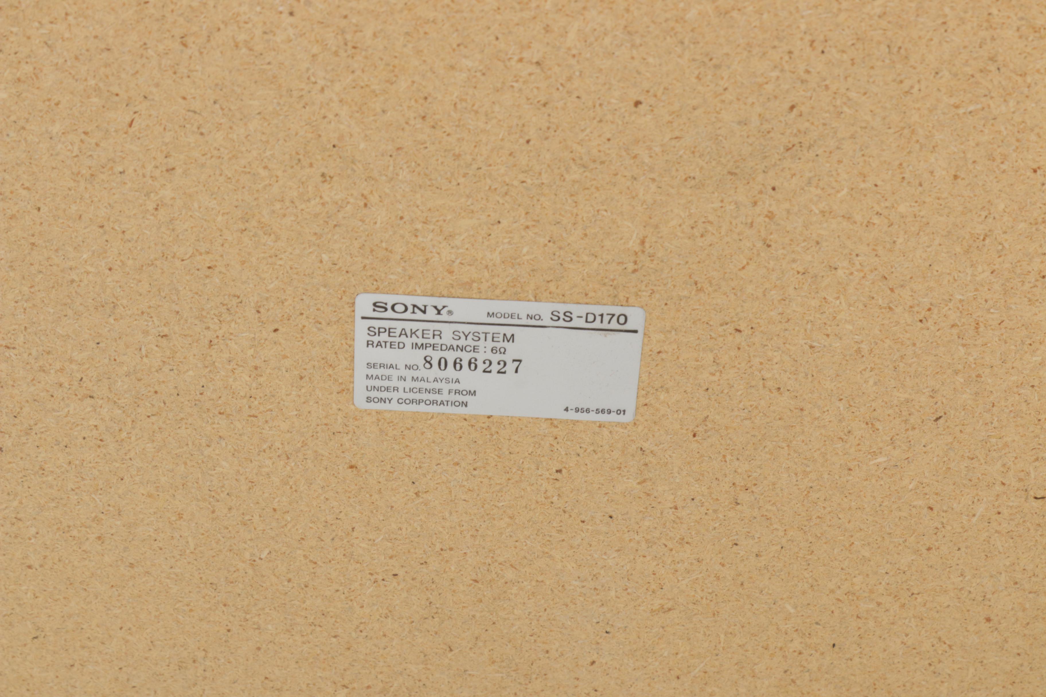 Sony Stereo System with AM/FM Receiver, CD/Cassette Player and Speakers