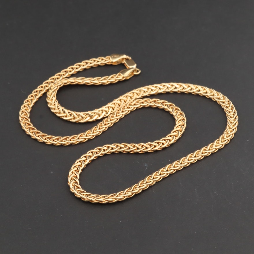 14K Yellow Gold Espiga Chain Necklace