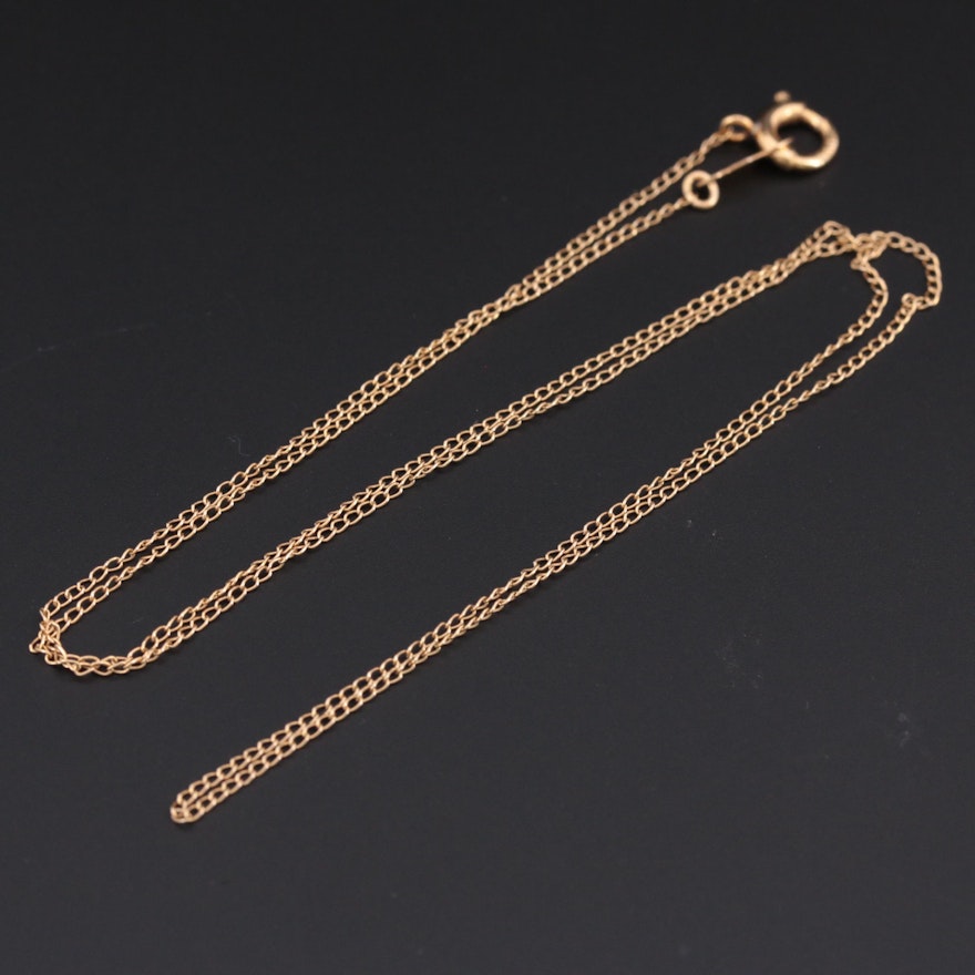 14K Yellow Gold Chain Necklace