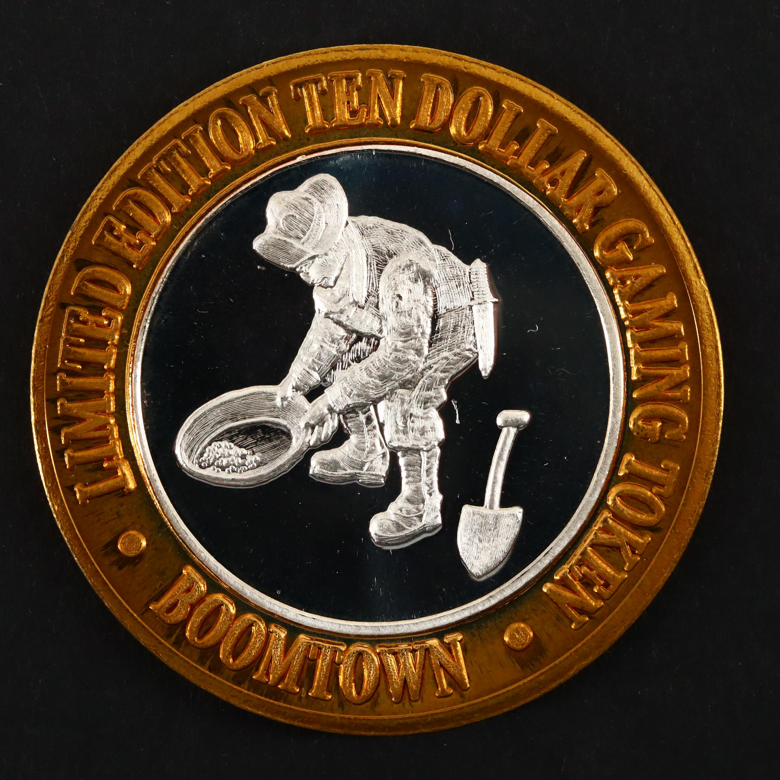 Limited Edition .999 Silver $10 Gaming Token from Boomtown Casino