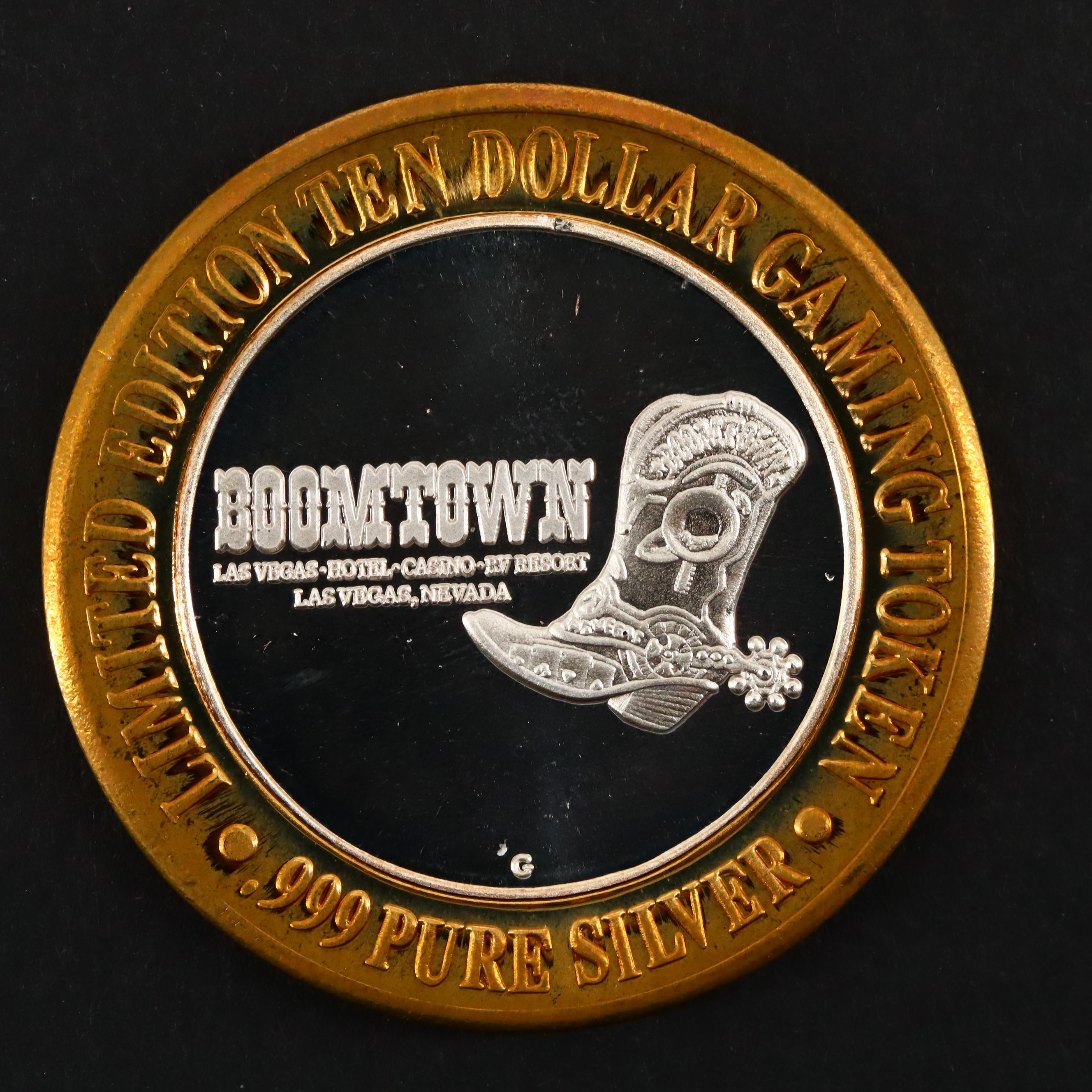 Limited Edition .999 Silver $10 Gaming Token from Boomtown Casino