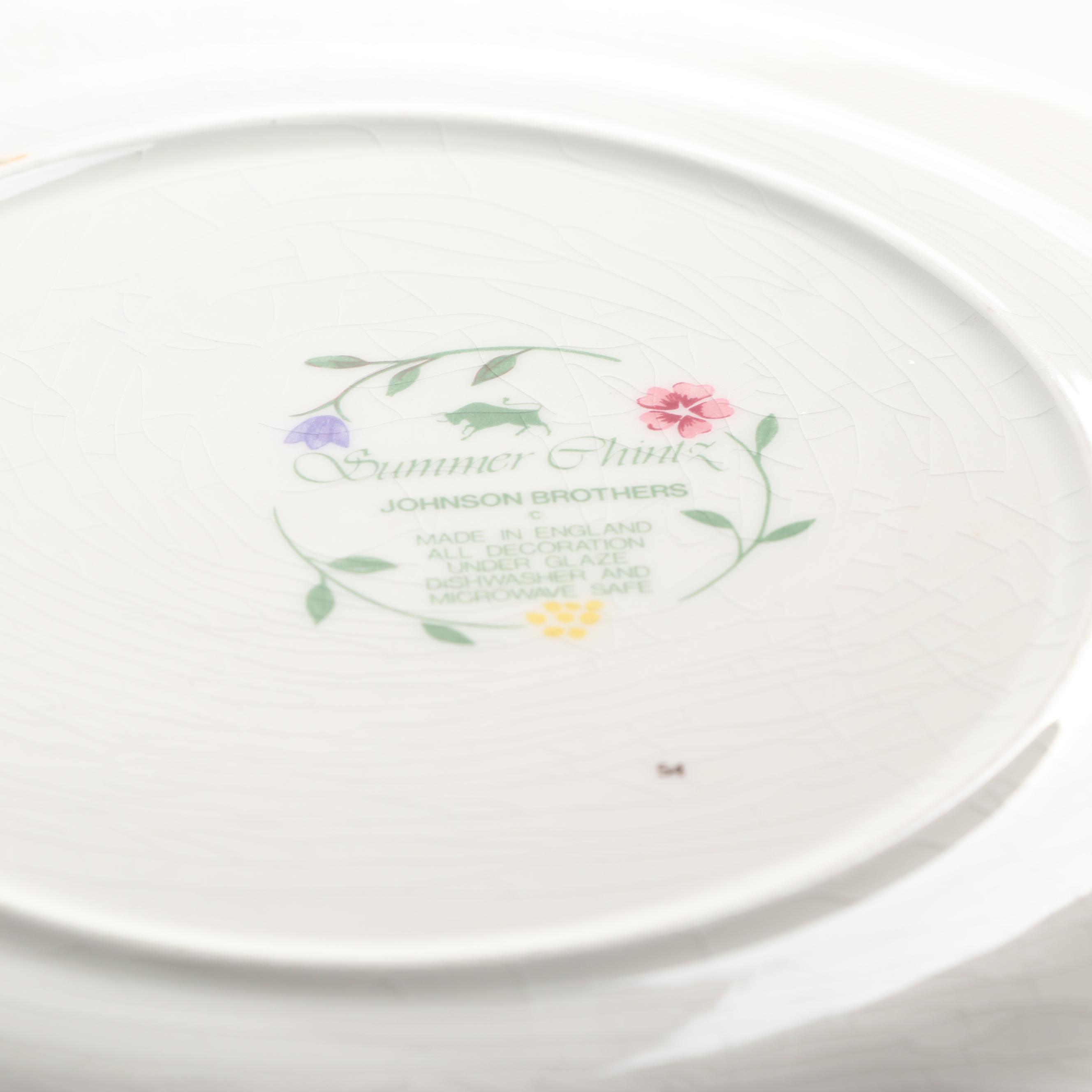 Johnson Brothers "Summer Chintz" English Earthenware Dinnerware