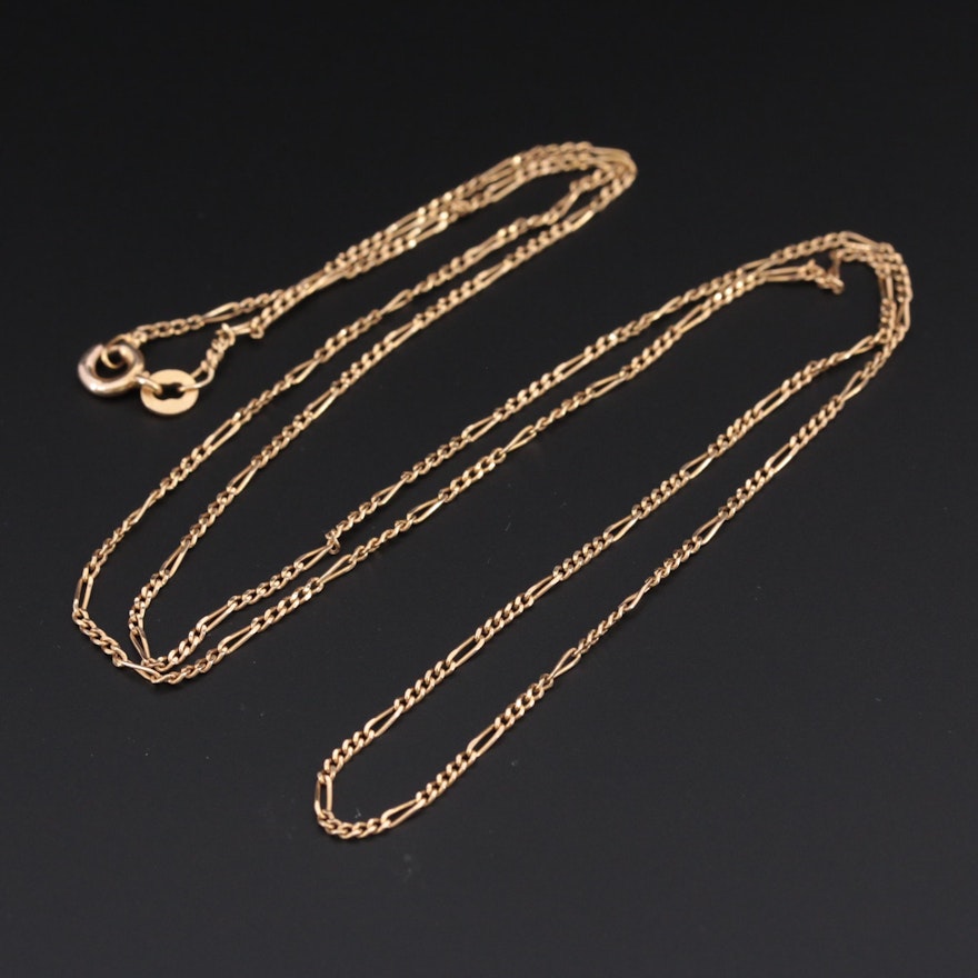 14K Yellow Gold Chain Necklace