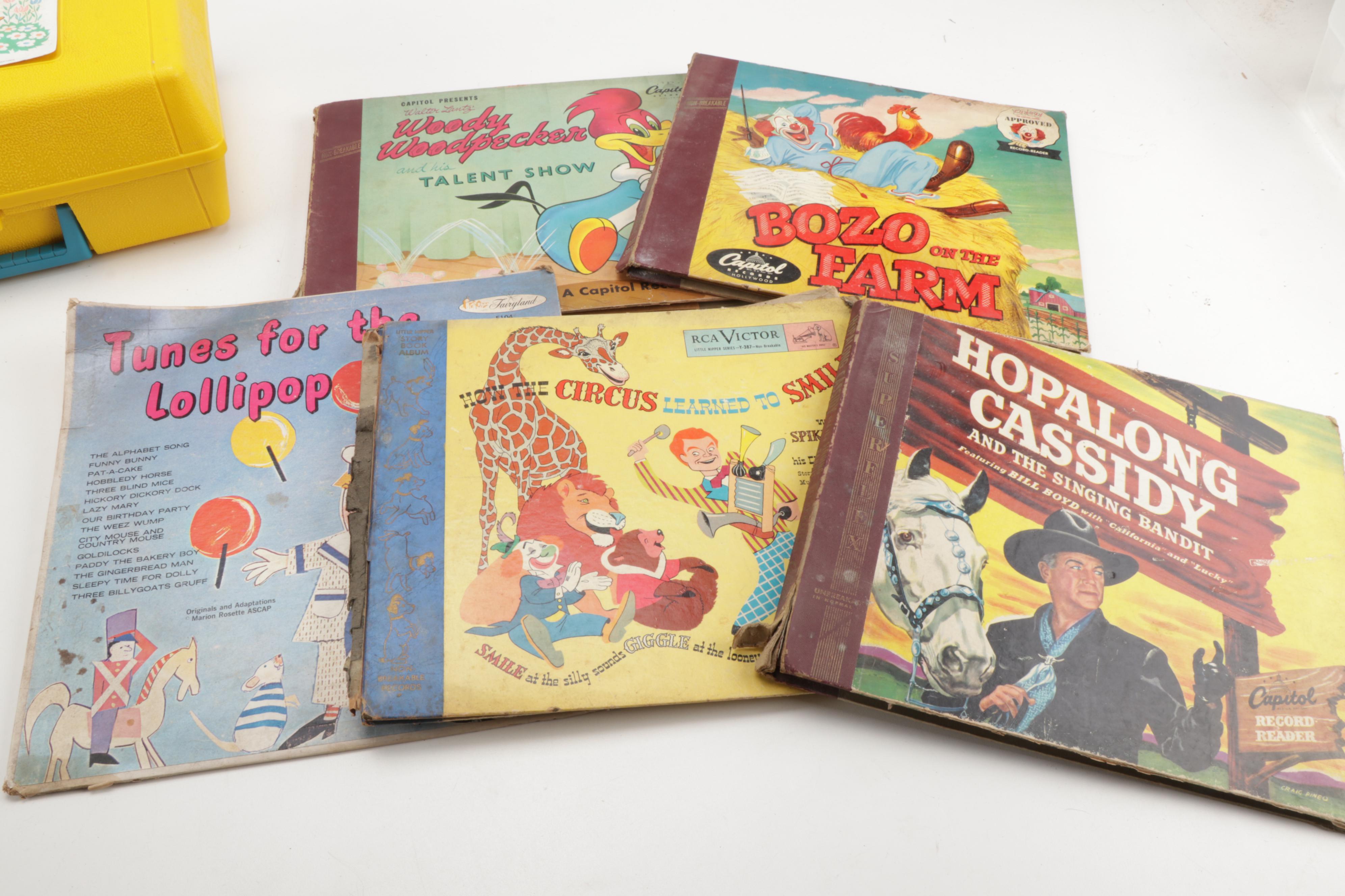 2-XL Robot 8-Track Player Donald Duck Record Player Case and Phones