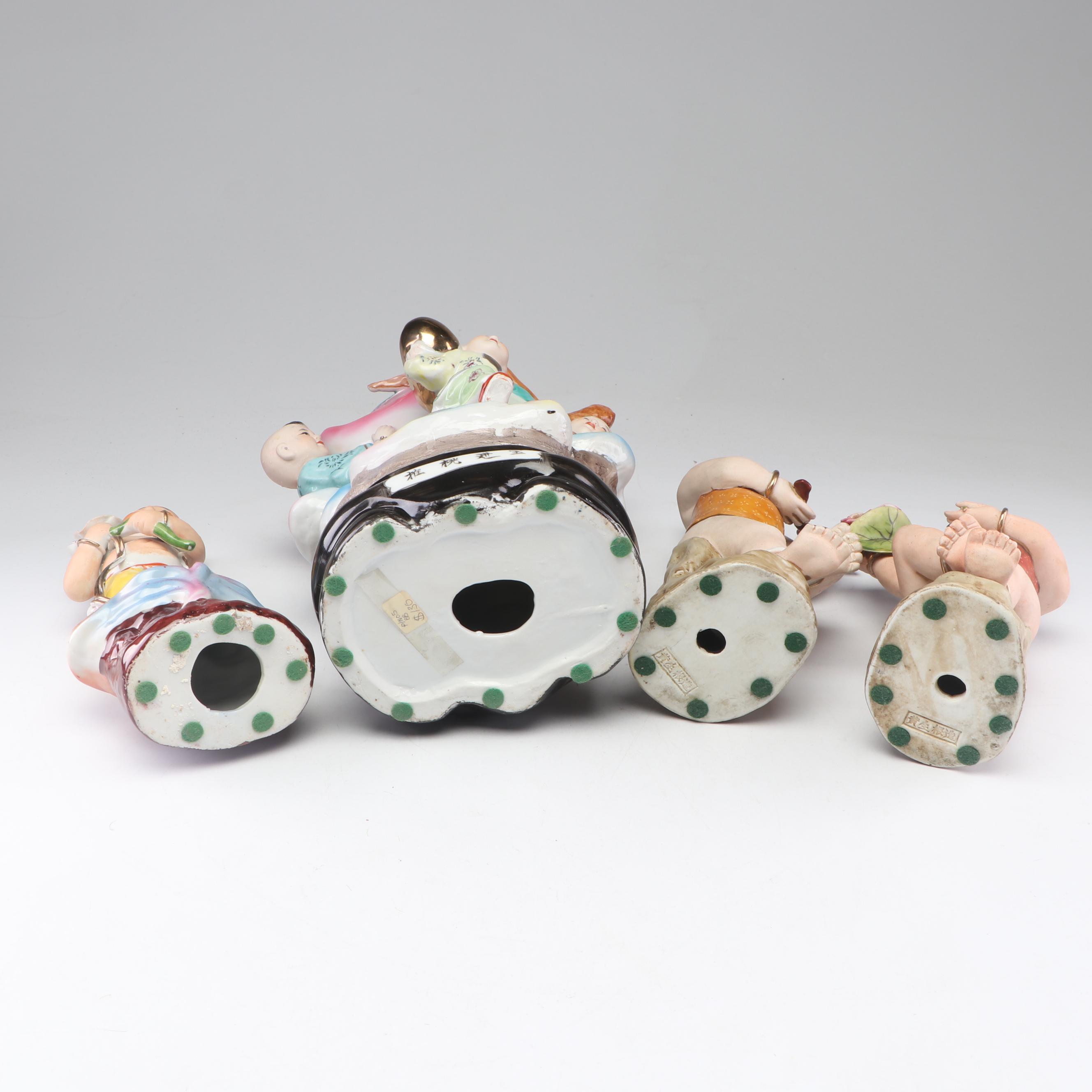 Chinese Children Figurines, Vintage
