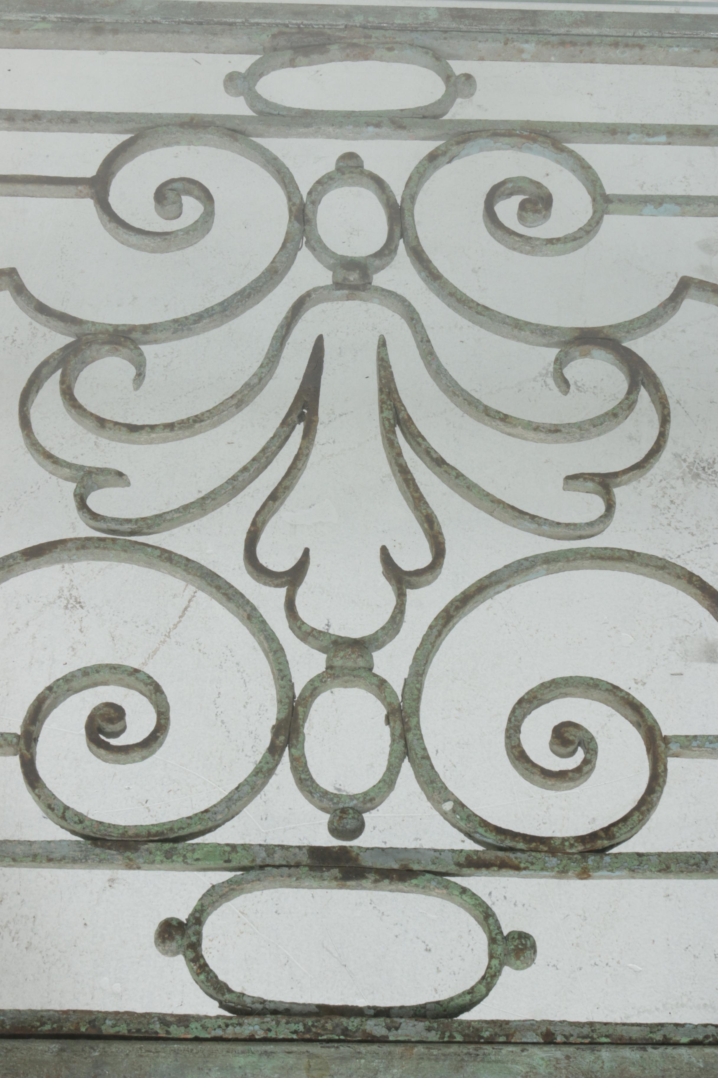 Glass Top Wrought Iron Patio Coffee Table