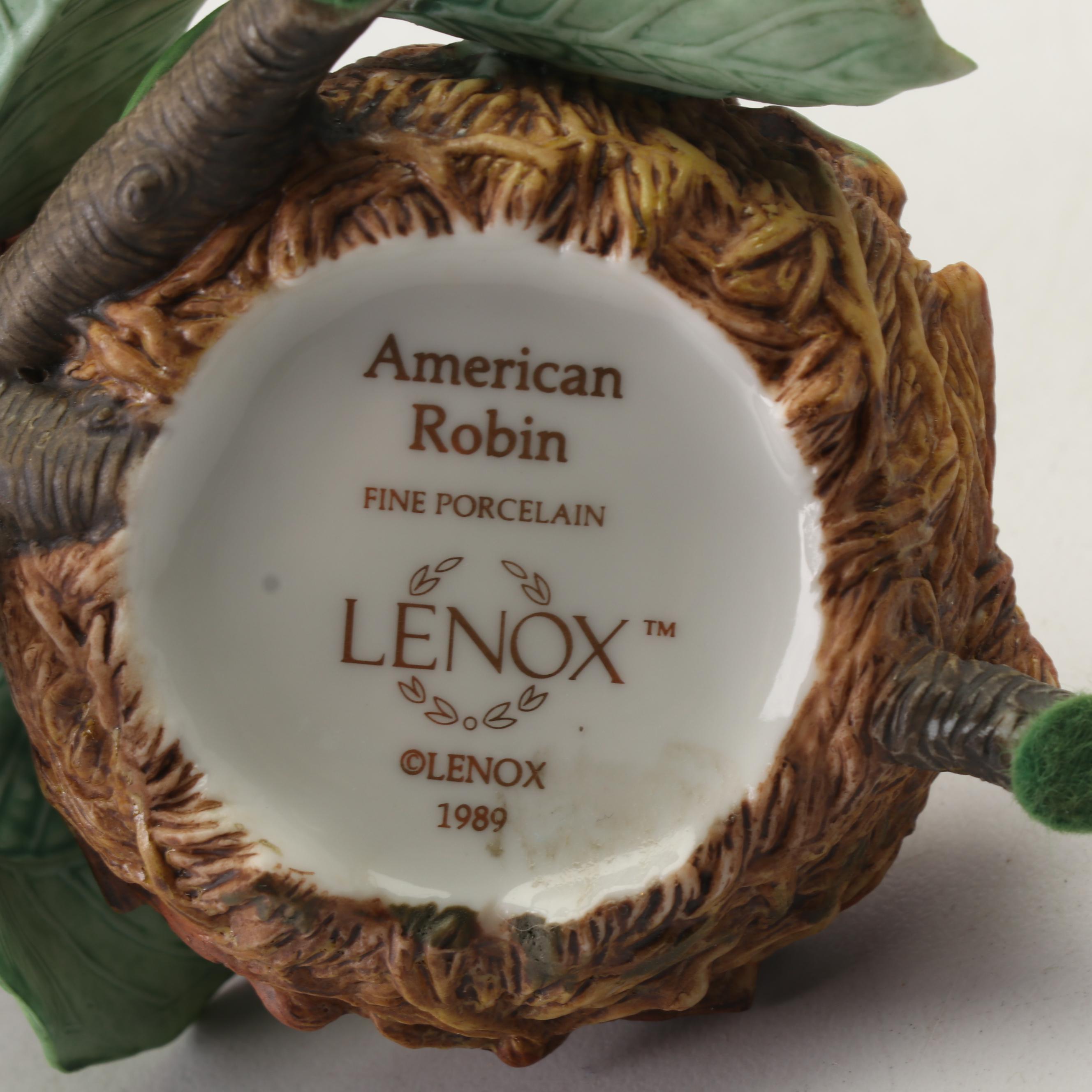 Lenox "Garden Birds and Flowers" Porcelain Figurines, Vintage