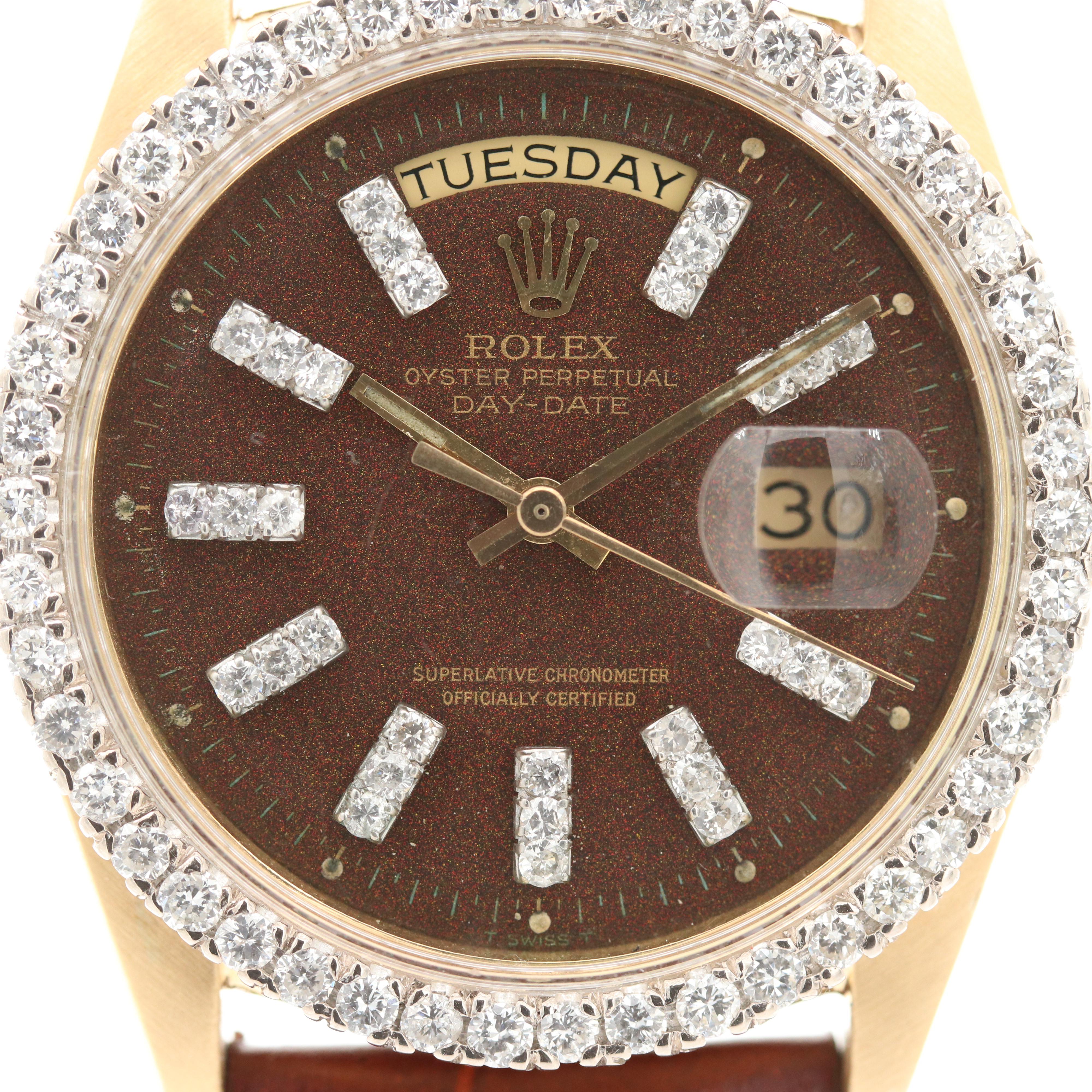 Rolex Day - Date 18K Gold and 2.21 CTW Diamond Watch