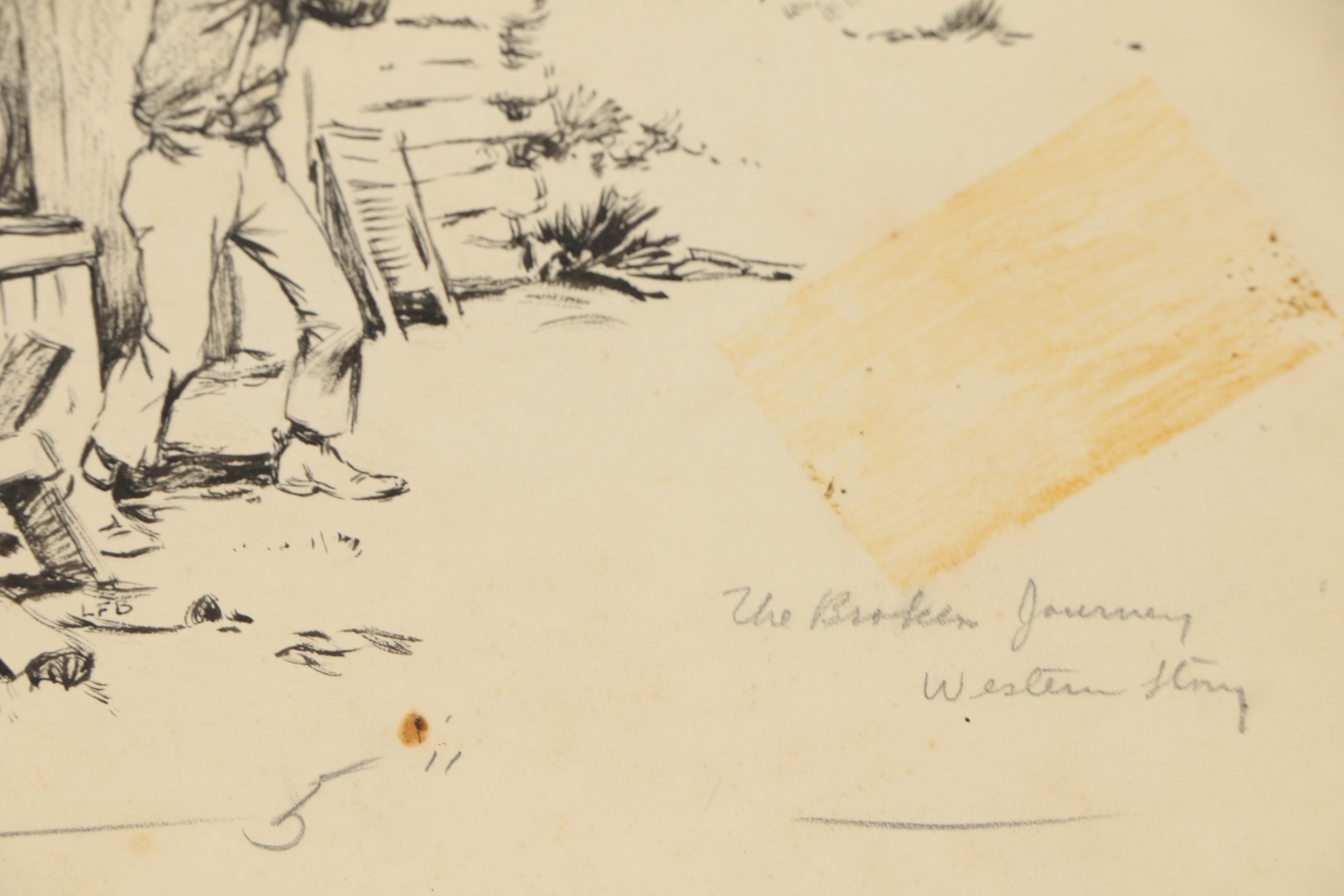 Lorence F. Bjorklund Ink Illustrations for "Street and Smith's Western Story"