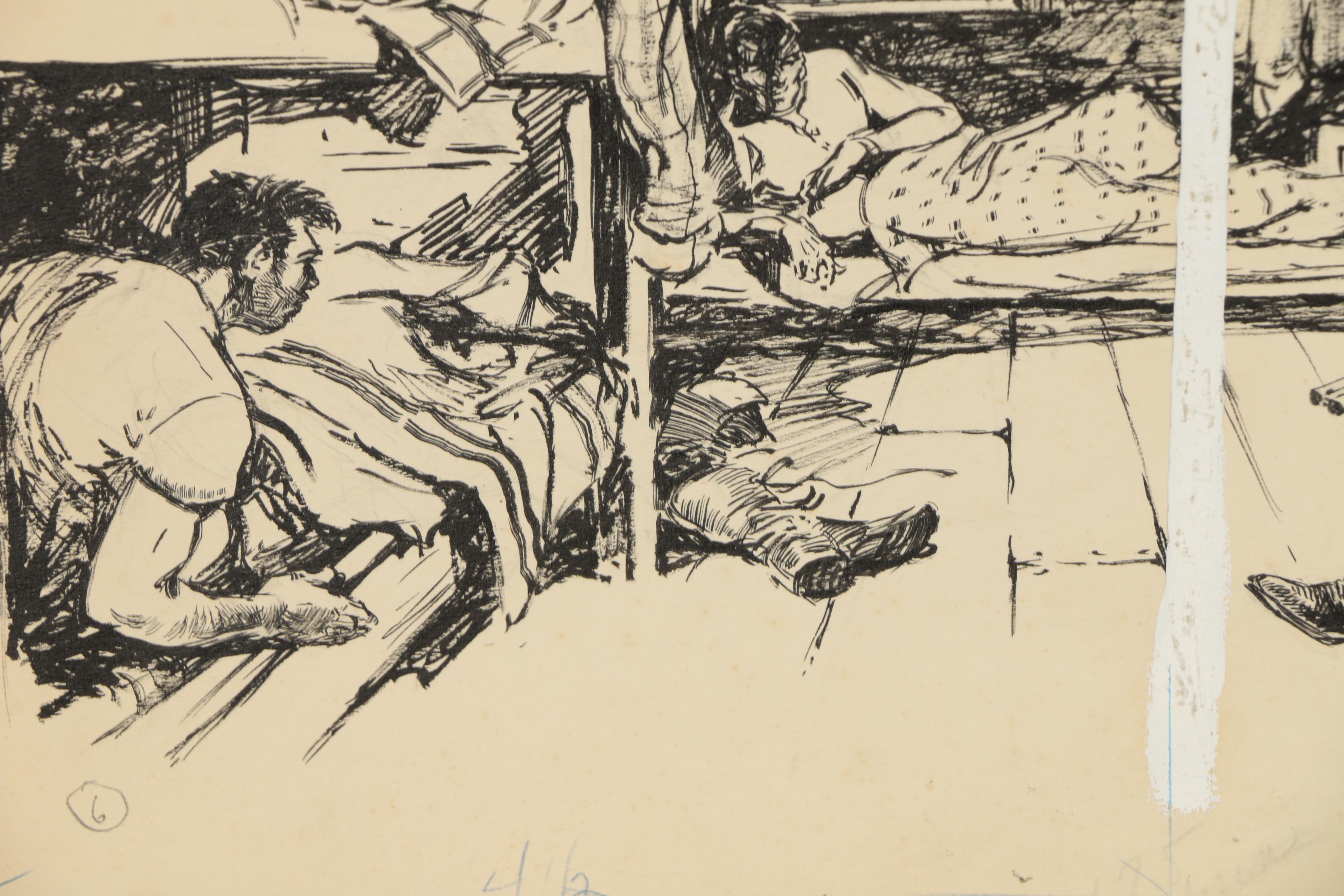 Lorence F. Bjorklund Ink Illustrations for "Street & Smith's Western Story"