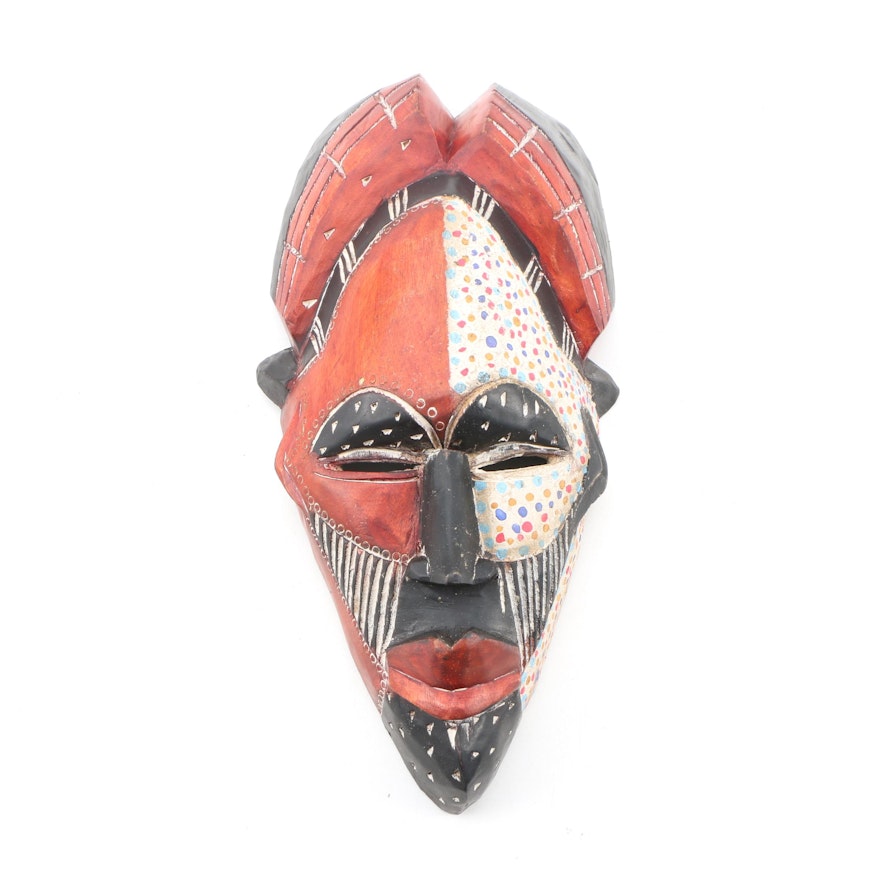 Decorative Wooden Tikar Style Mask