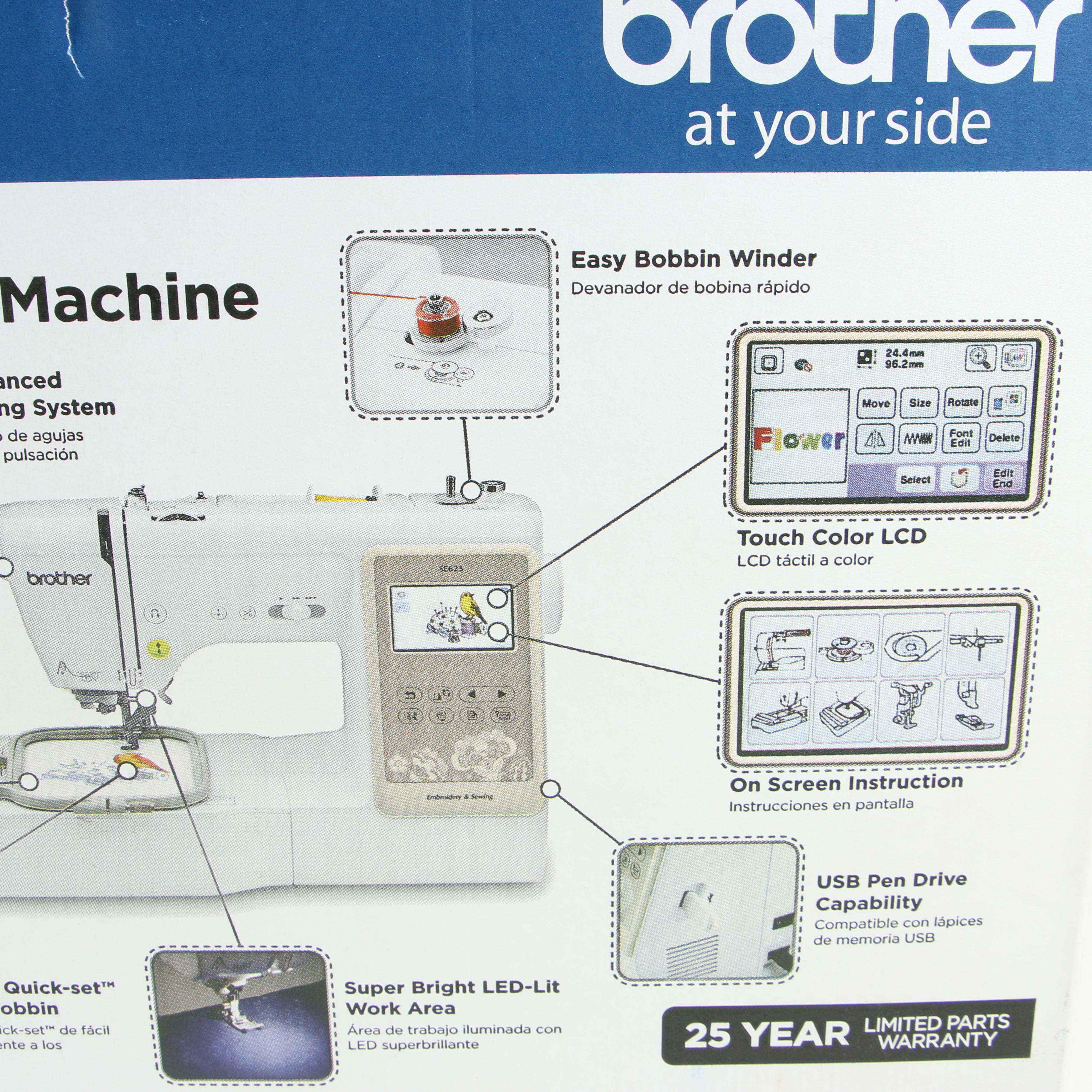 Brother SE625 Combination Computerized Embroidery and Sewing Machine