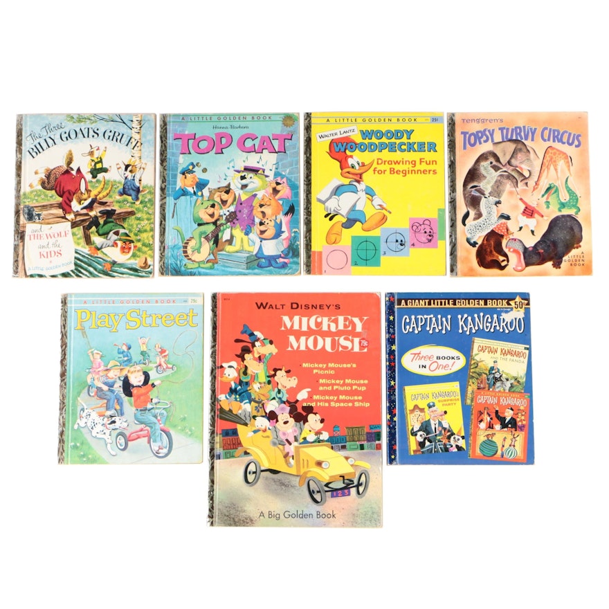 Little Golden Books with Big Golden Book "Walt Disney's Mickey Mouse"