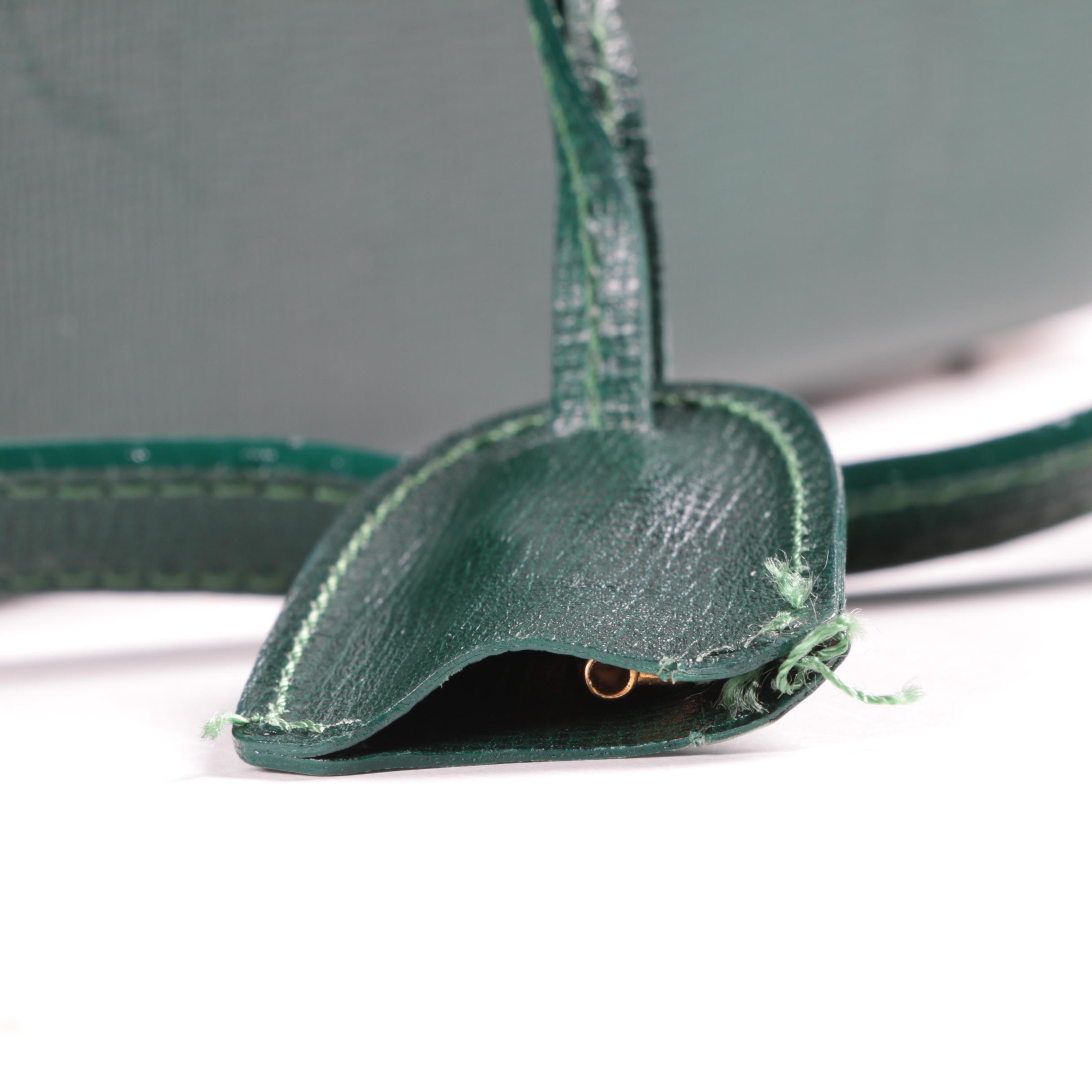 Mark Cross Grace Crossbody Bag in Green Saffiano Leather