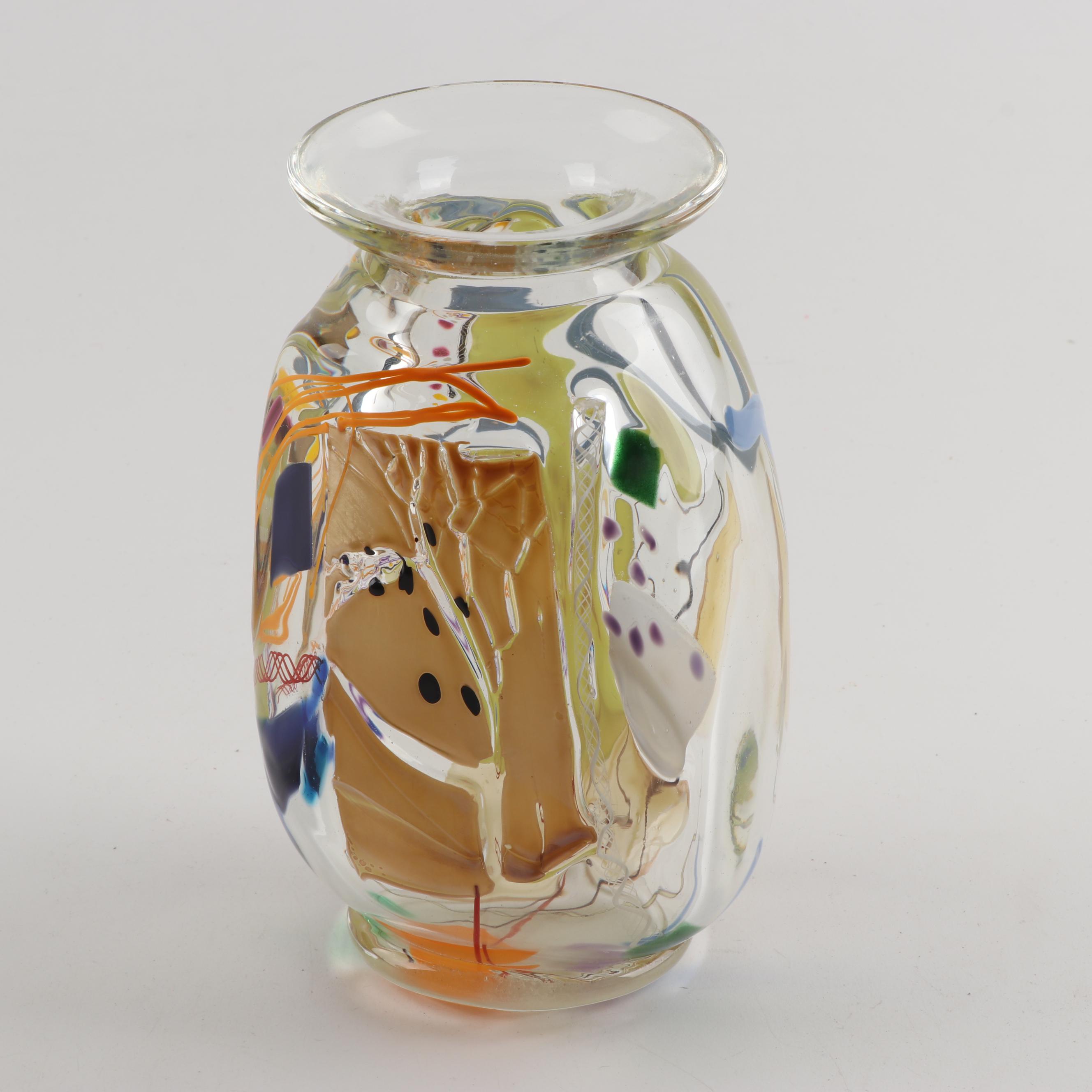 Signed Art Glass Vase