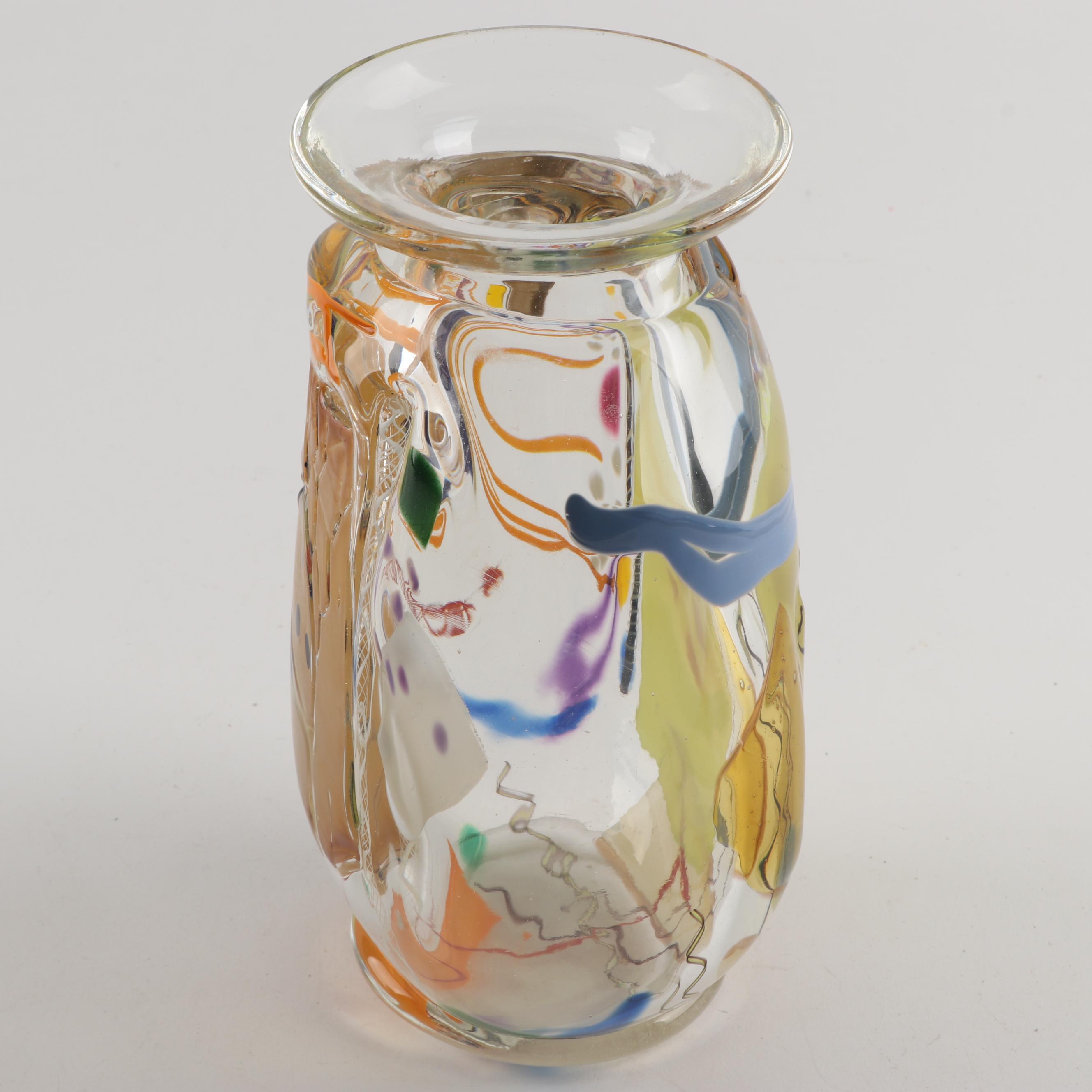 Signed Art Glass Vase