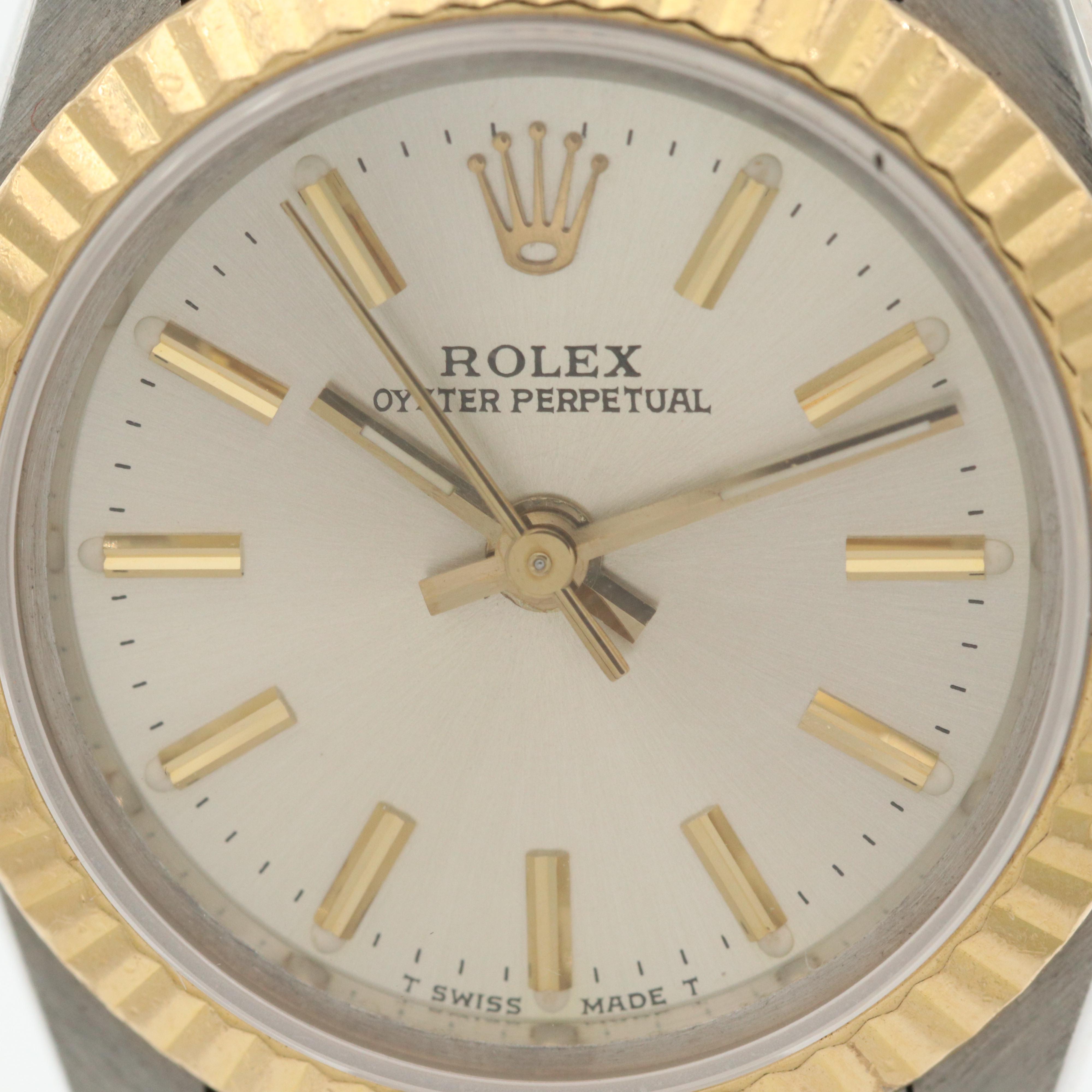 Rolex Oyster Perpetual 18K Gold and Stainless Steel Watch, 1984
