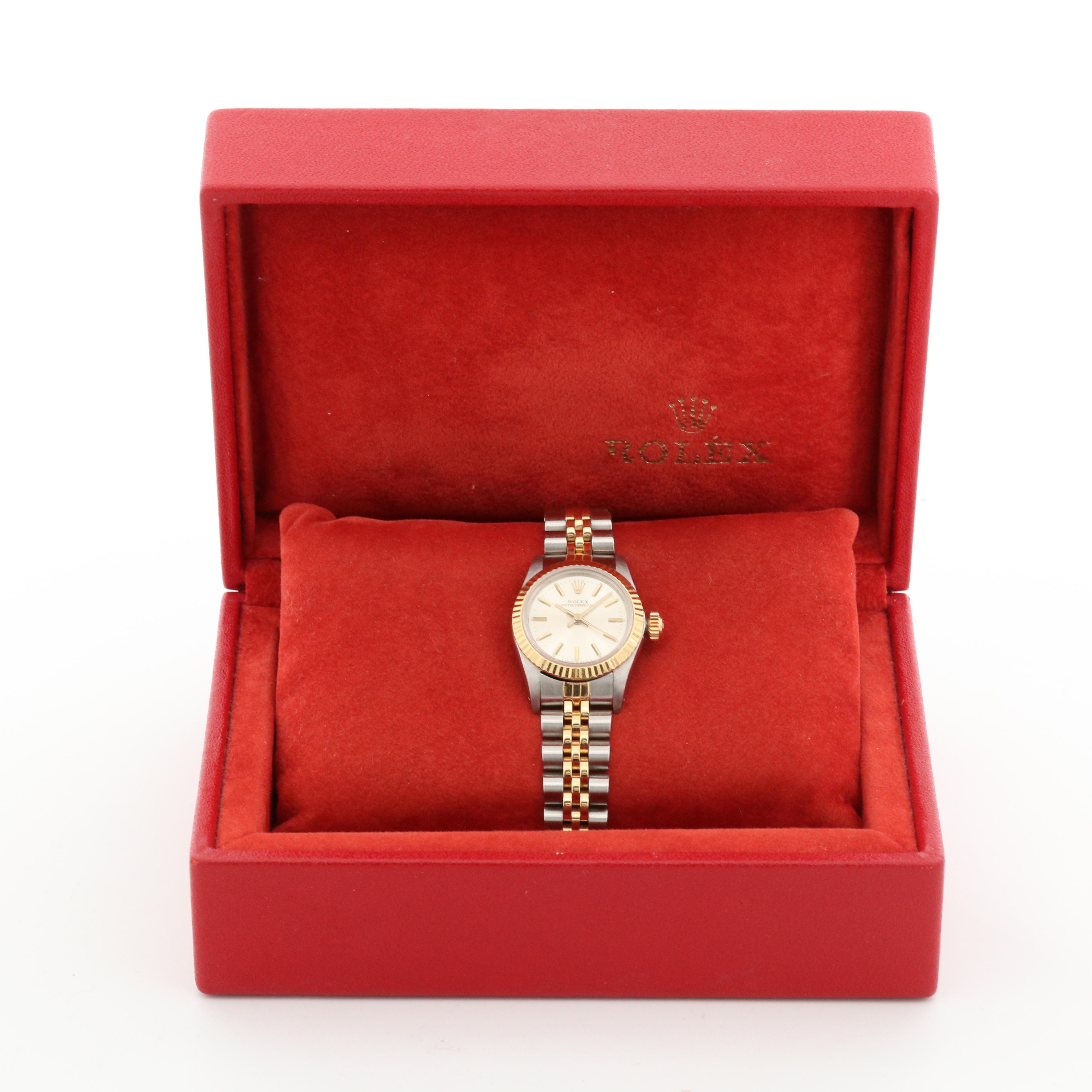 Rolex Oyster Perpetual 18K Gold and Stainless Steel Watch, 1984