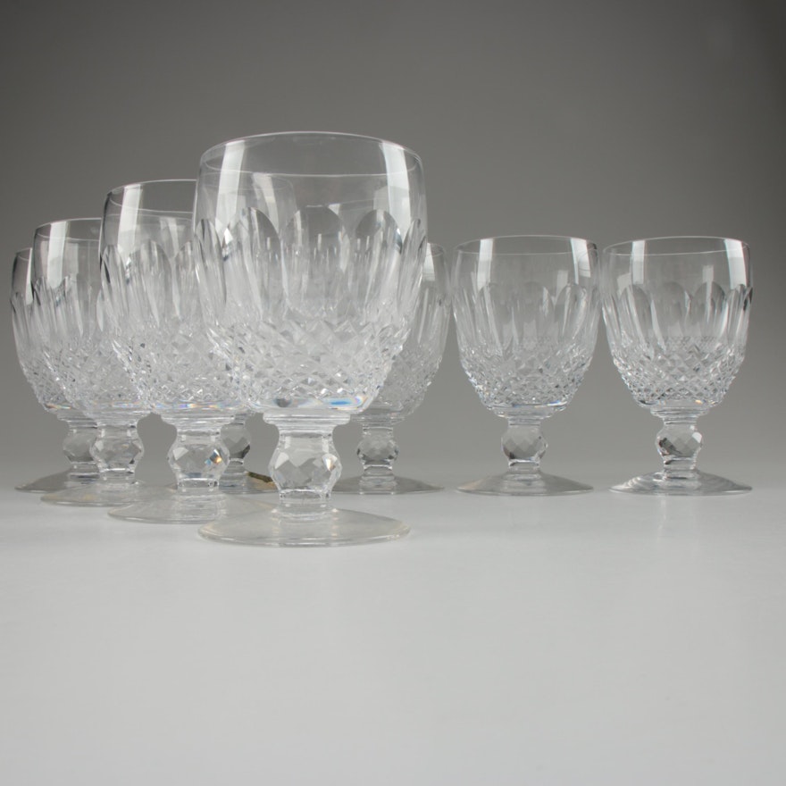 Waterford Crystal "Colleen" Water Goblets, Mid/Late 20th Century