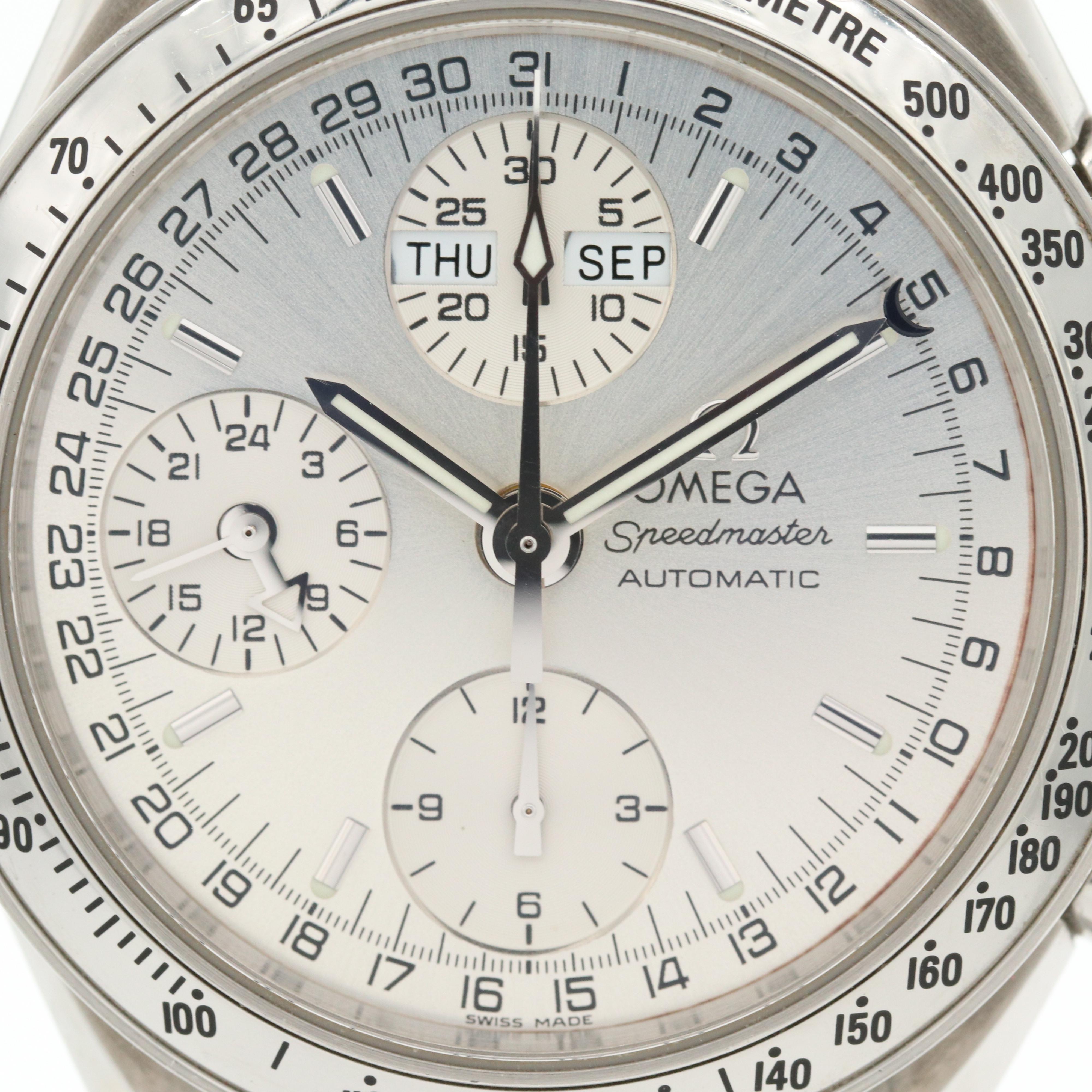 Omega Speedmaster Stainless Steel Automatic Day and Date Watch, Circa 1999