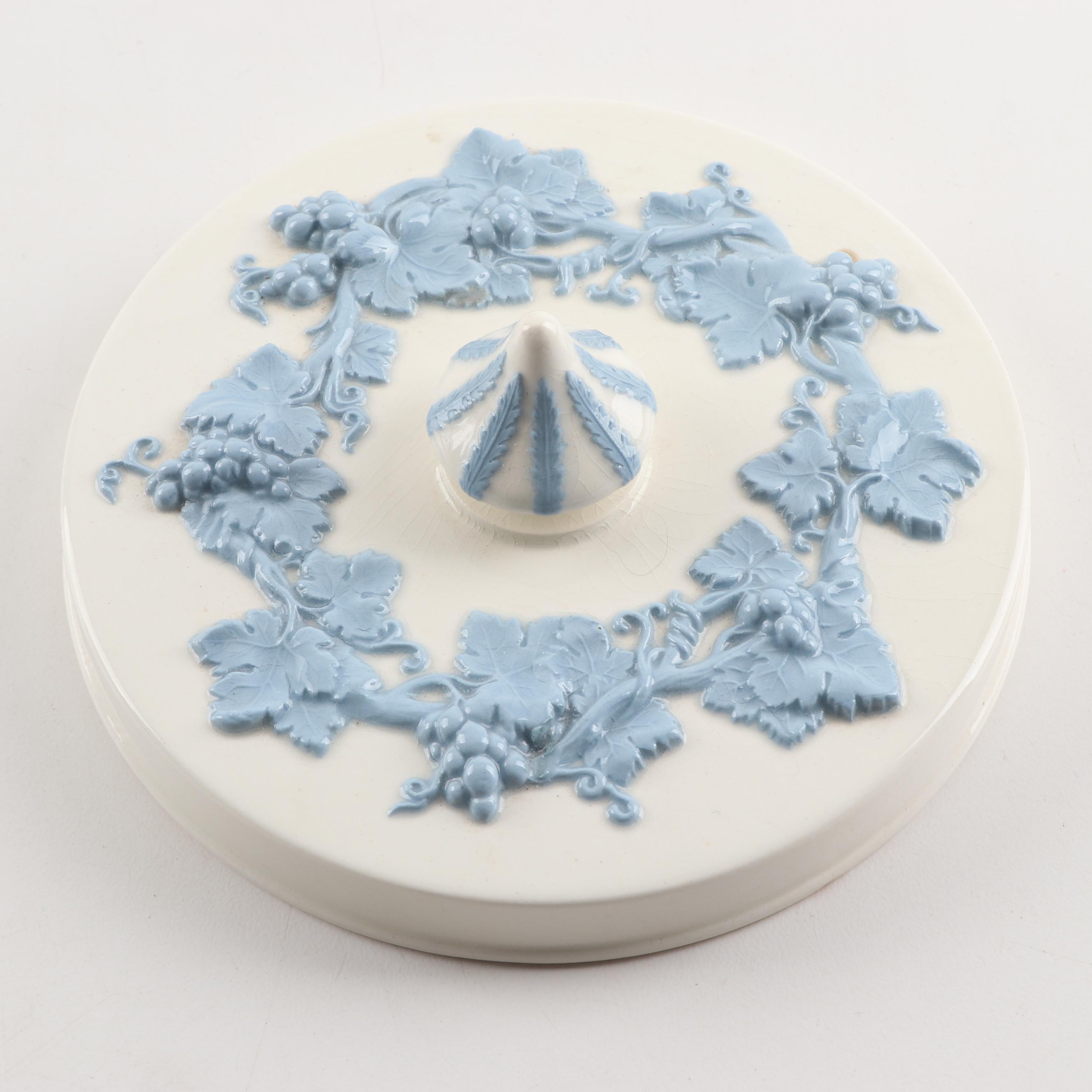 Wedgwood Queensware "Lavender on Cream Color" Candy Dish