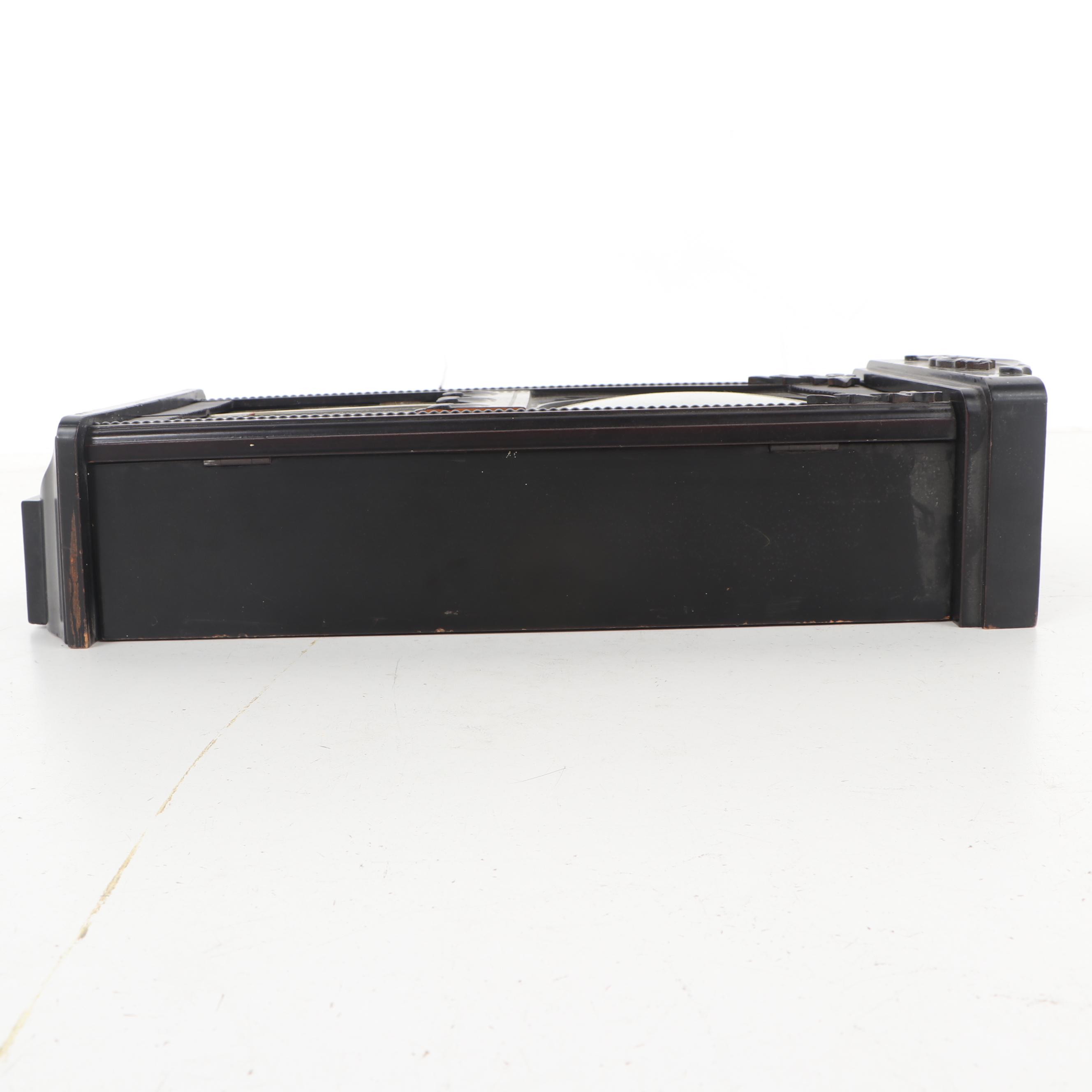 Japanese Aikosha Black Lacquer 21 Day Wall Clock