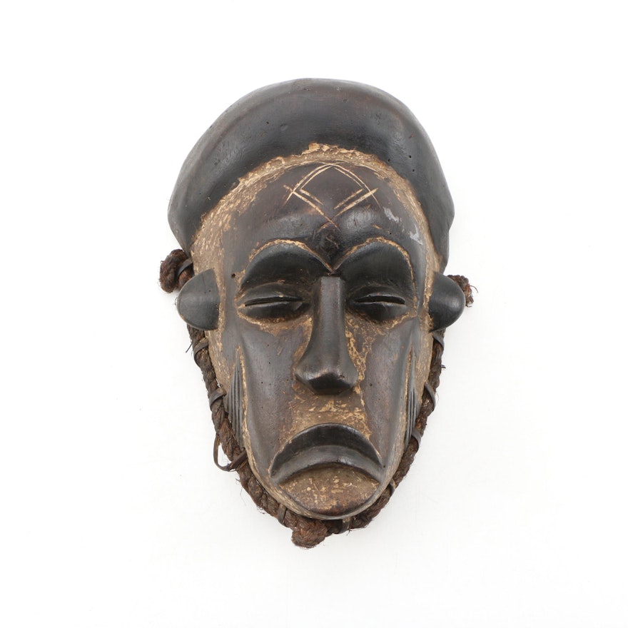 Central African Hand-Carved Wooden Mask