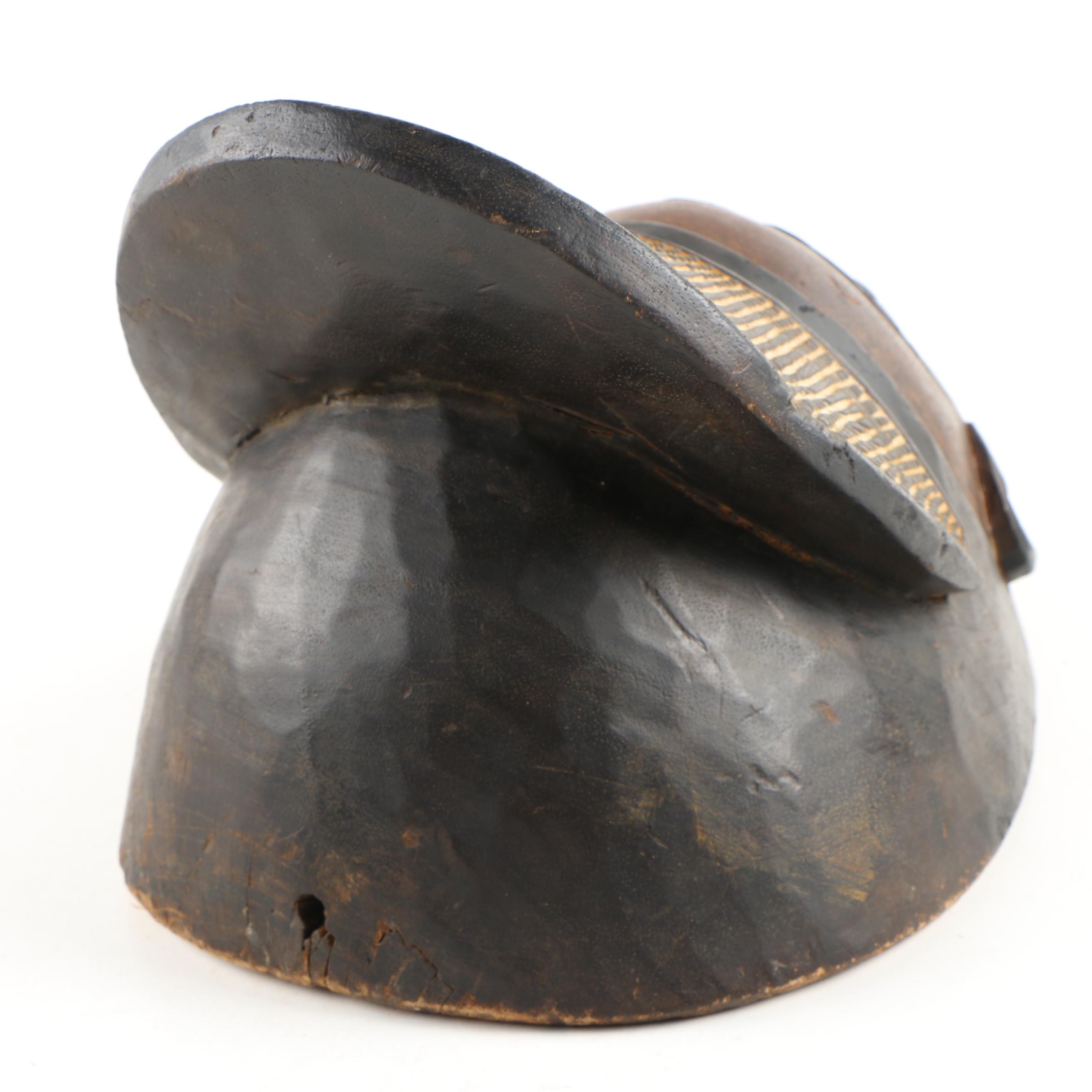 Central African Hand-Carved Wooden Mask