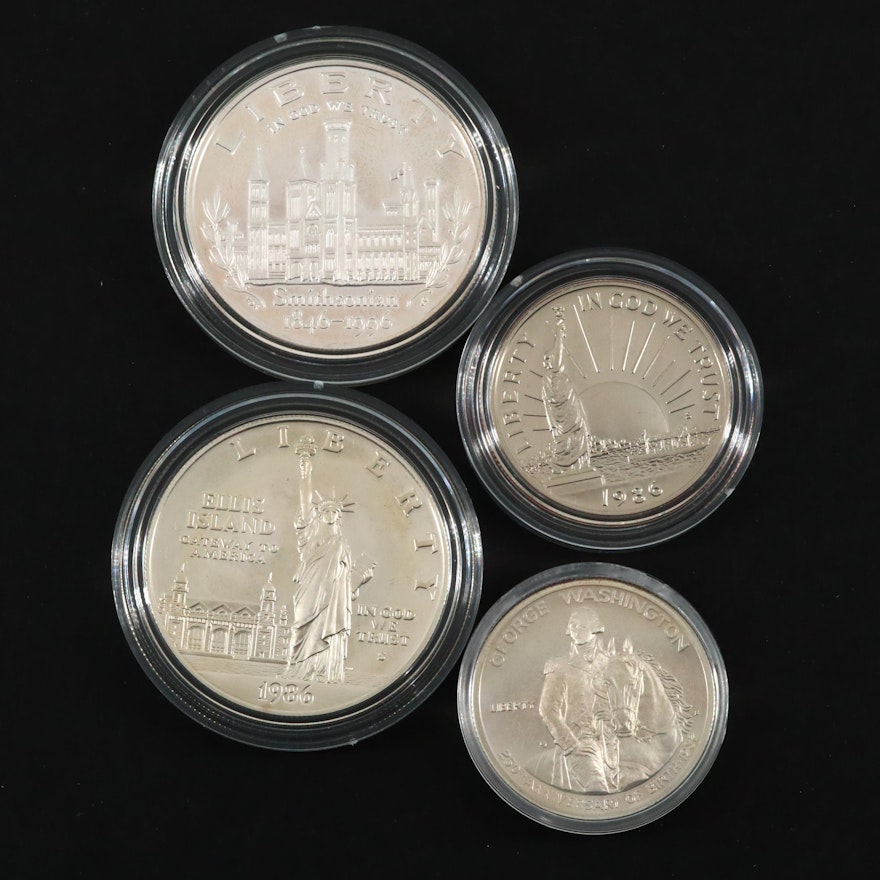 Commemorative Coin Group Including a 1996-P Smithsonian Silver $ Proof Coin