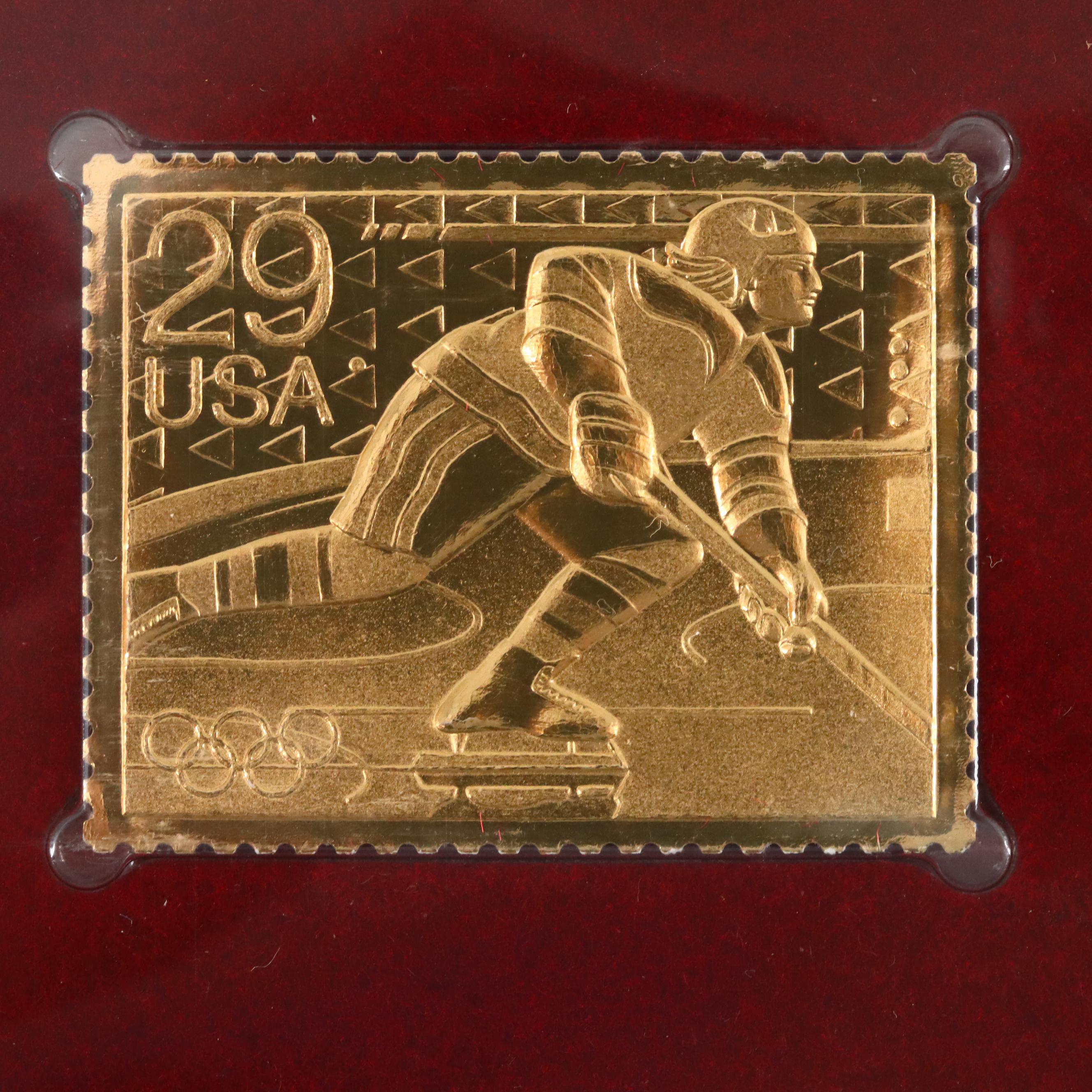 "Golden Replicas of United States Stamps" Two Album Collection