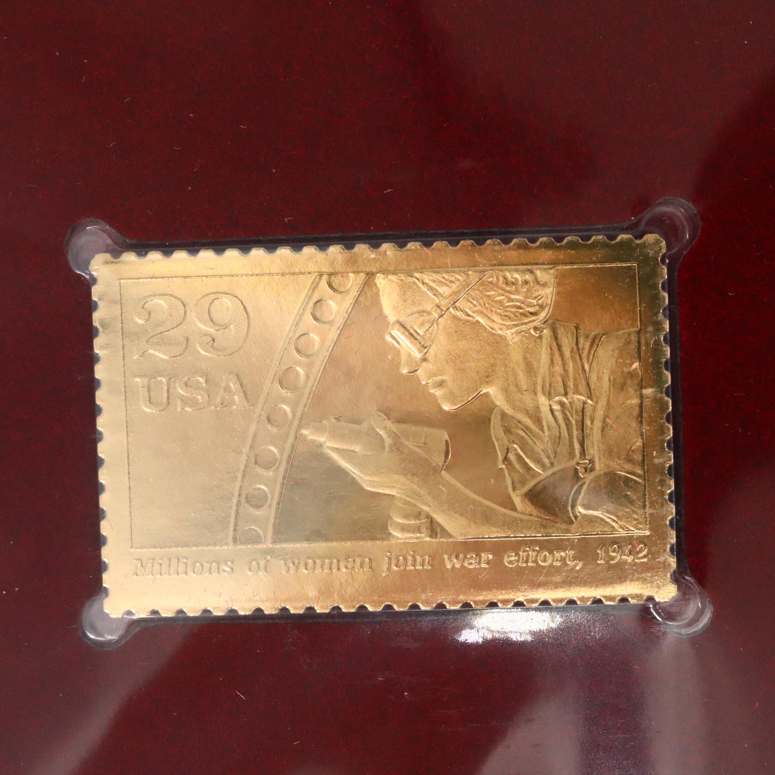"Golden Replicas of United States Stamps" Two Album Collection