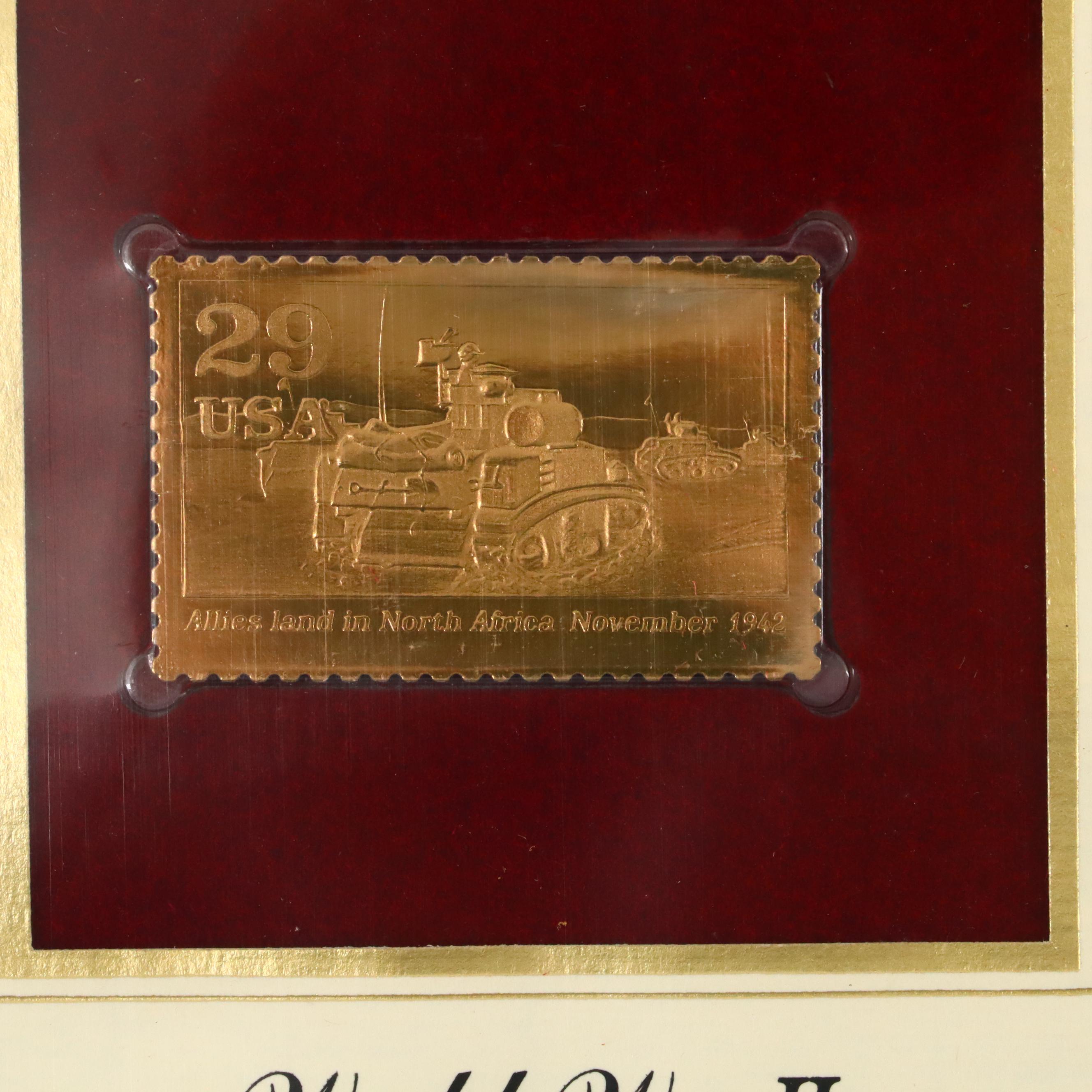 "Golden Replicas of United States Stamps" Two Album Collection