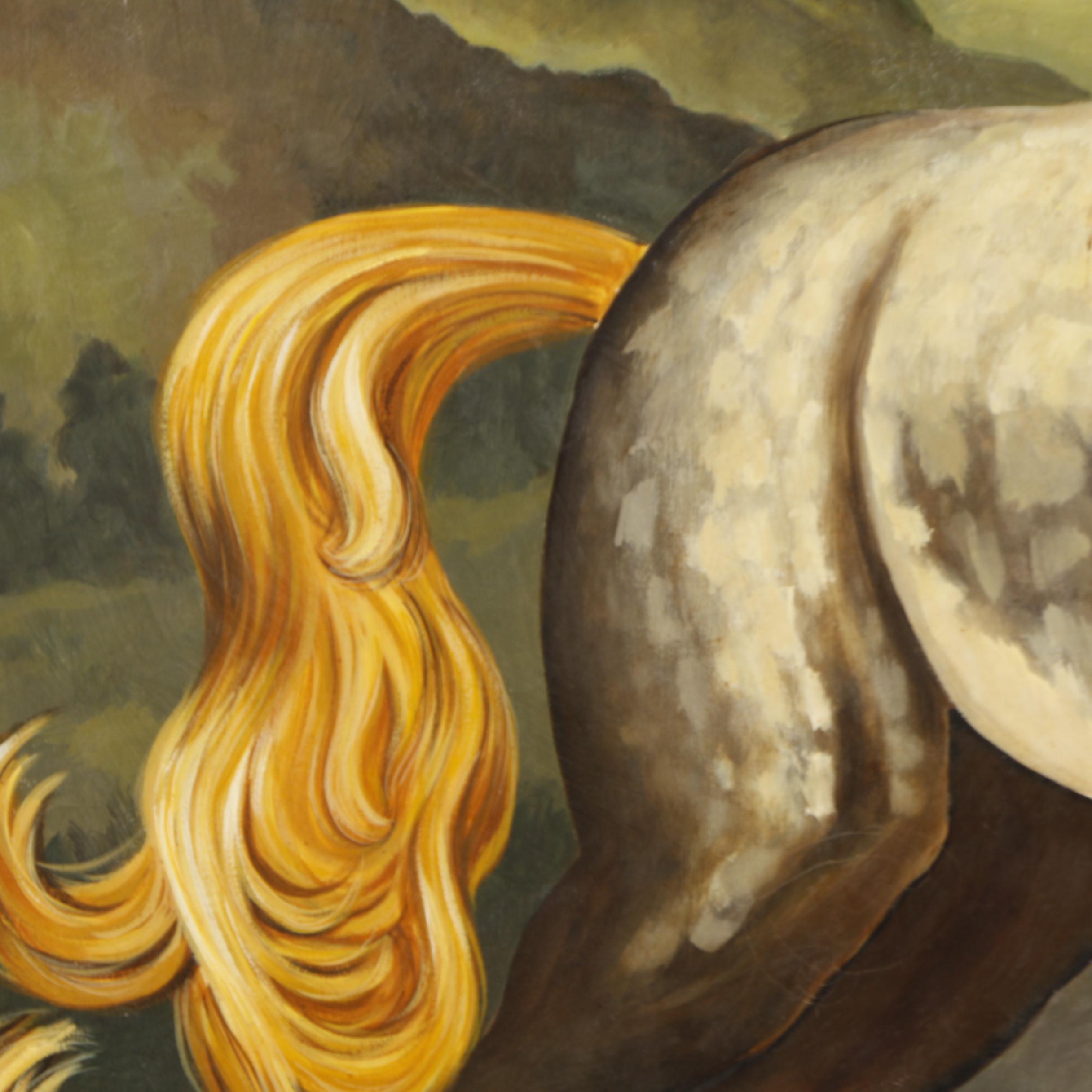 William Skilling Rearing Horse Oil Painting