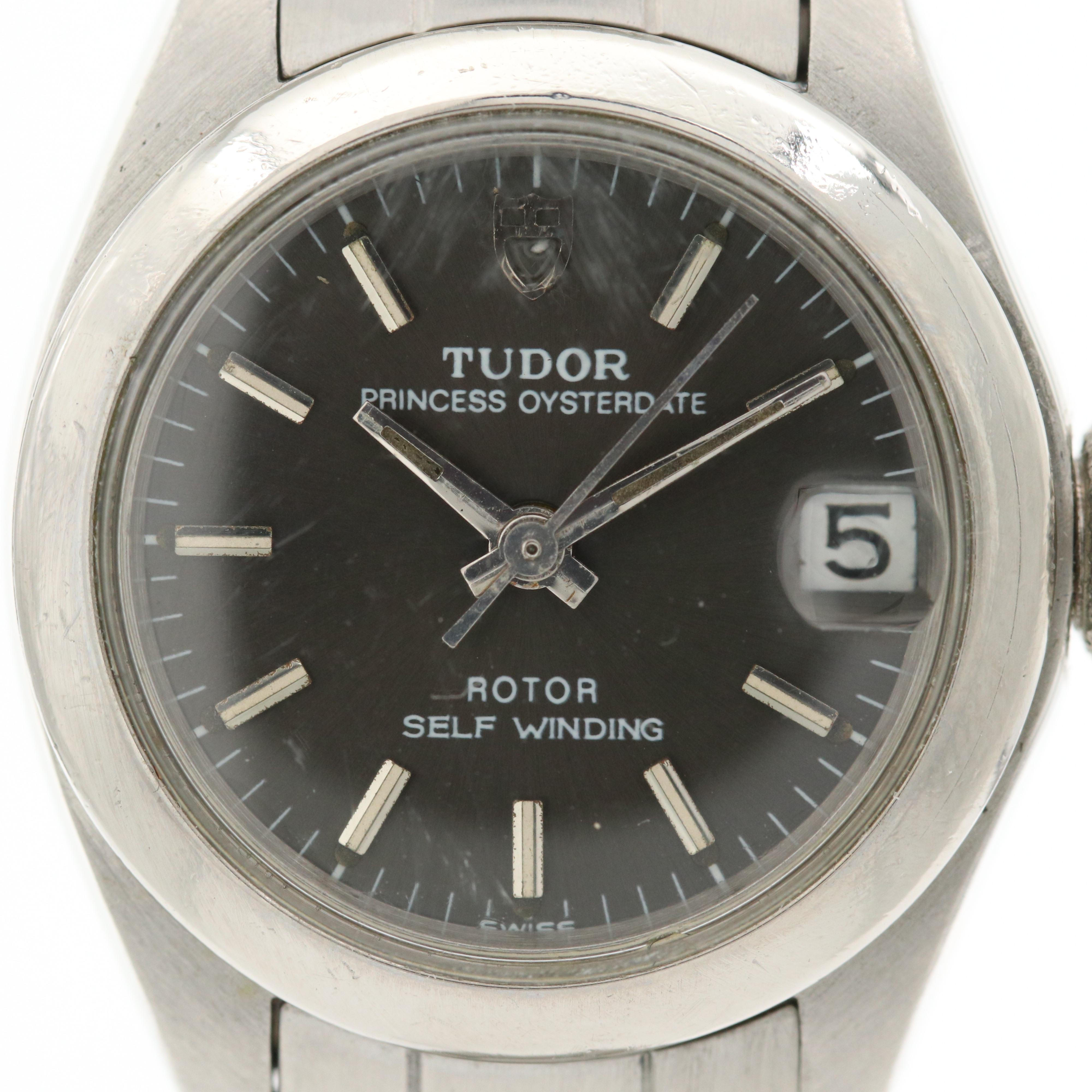 Vintage Tudor Princess Oyster Date Stainless Steel Automatic Watch, 1976