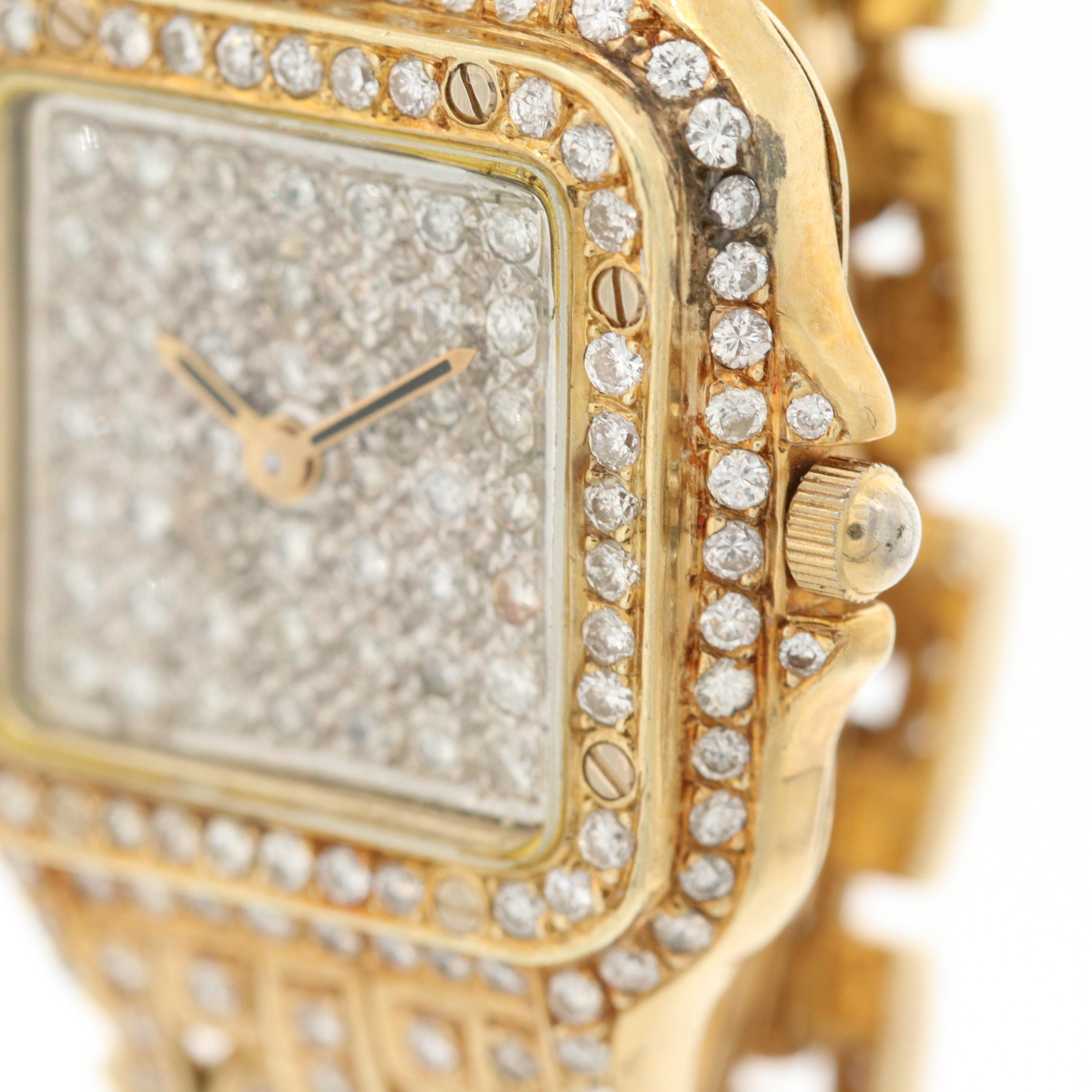 14K Yellow Gold and 3.56 CTW Diamonds Quartz Watch
