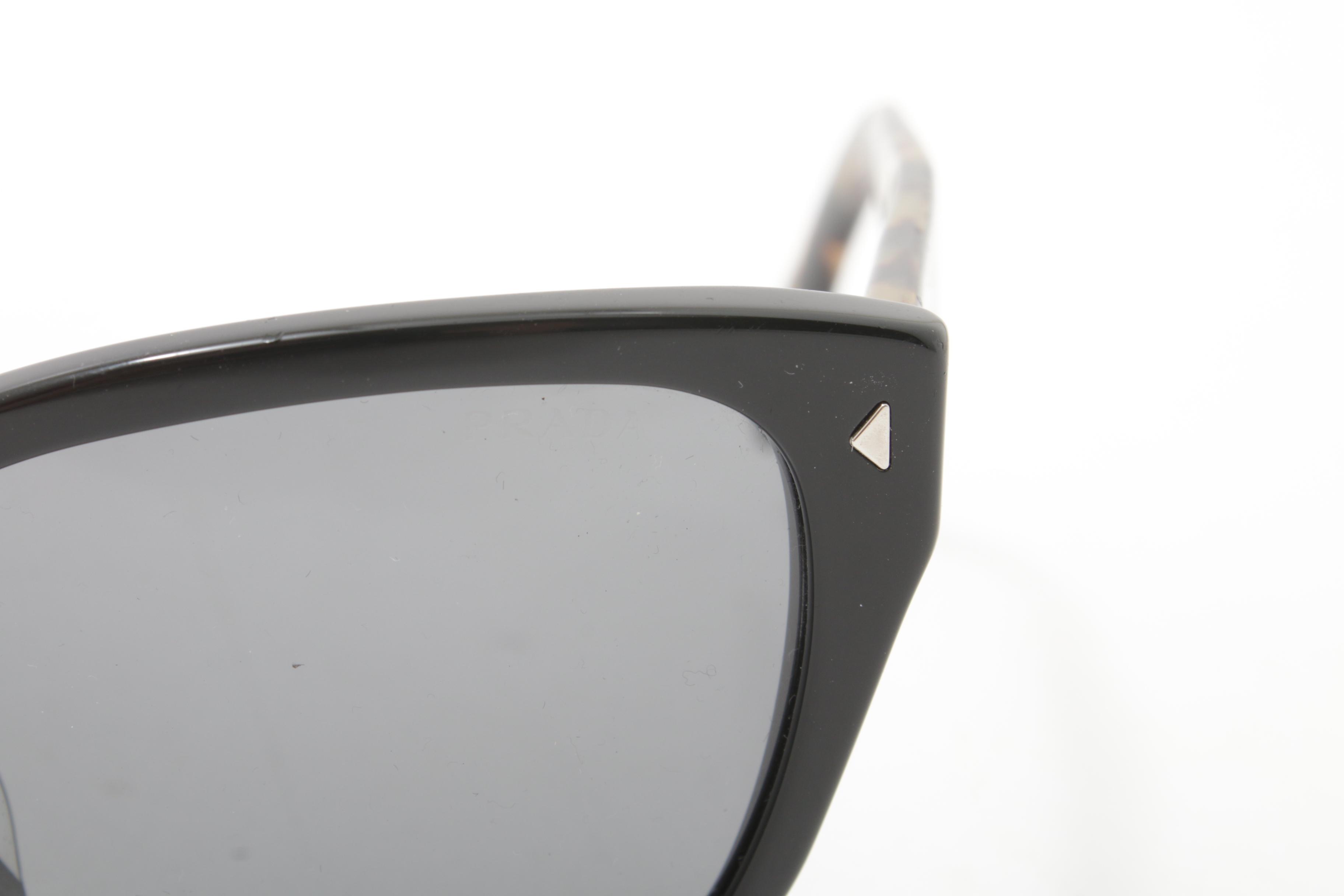 Prada Black and Tortoise Shell Sunglasses, Made in Italy