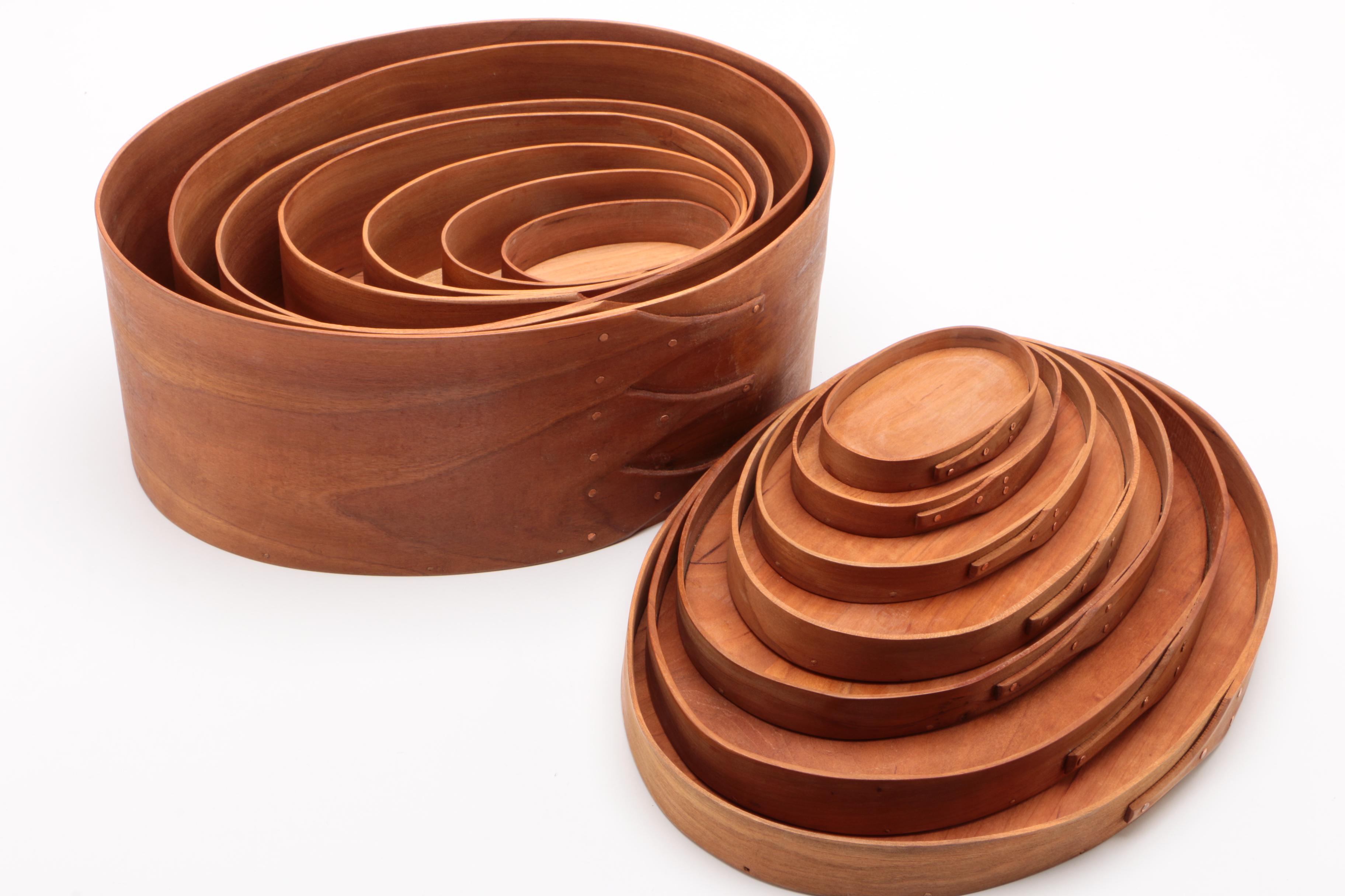 Handmade Bent Cherrywood  Nesting Shaker Style Boxes