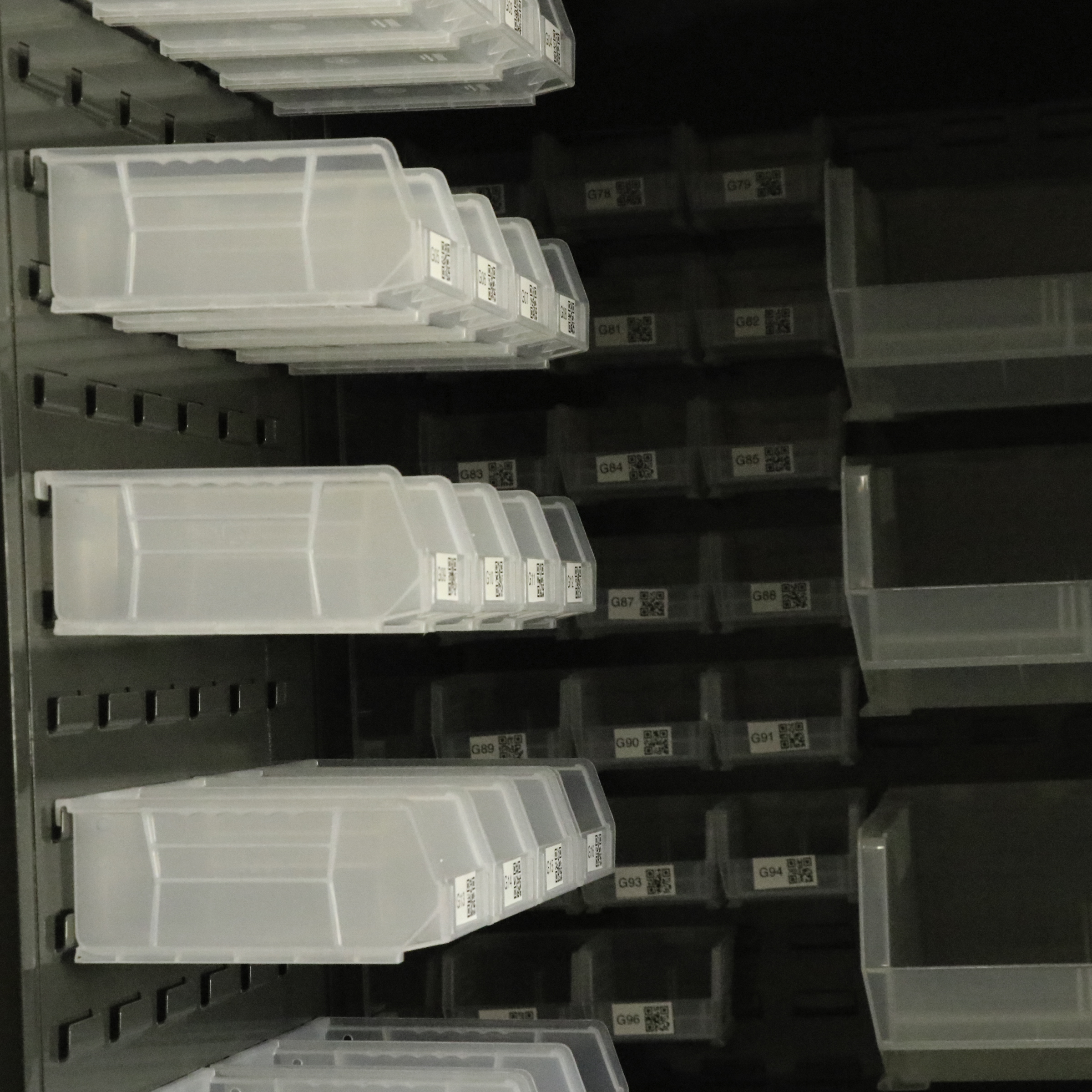 ULine Industrial Metal Storage Cabinet with Plastic Bins