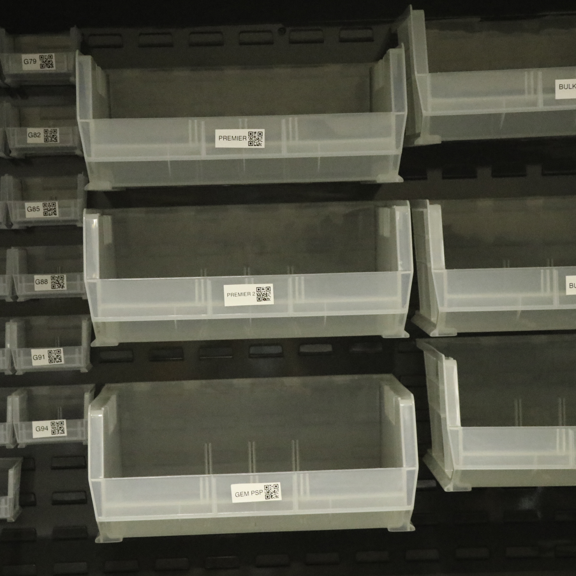 ULine Industrial Metal Storage Cabinet with Plastic Bins