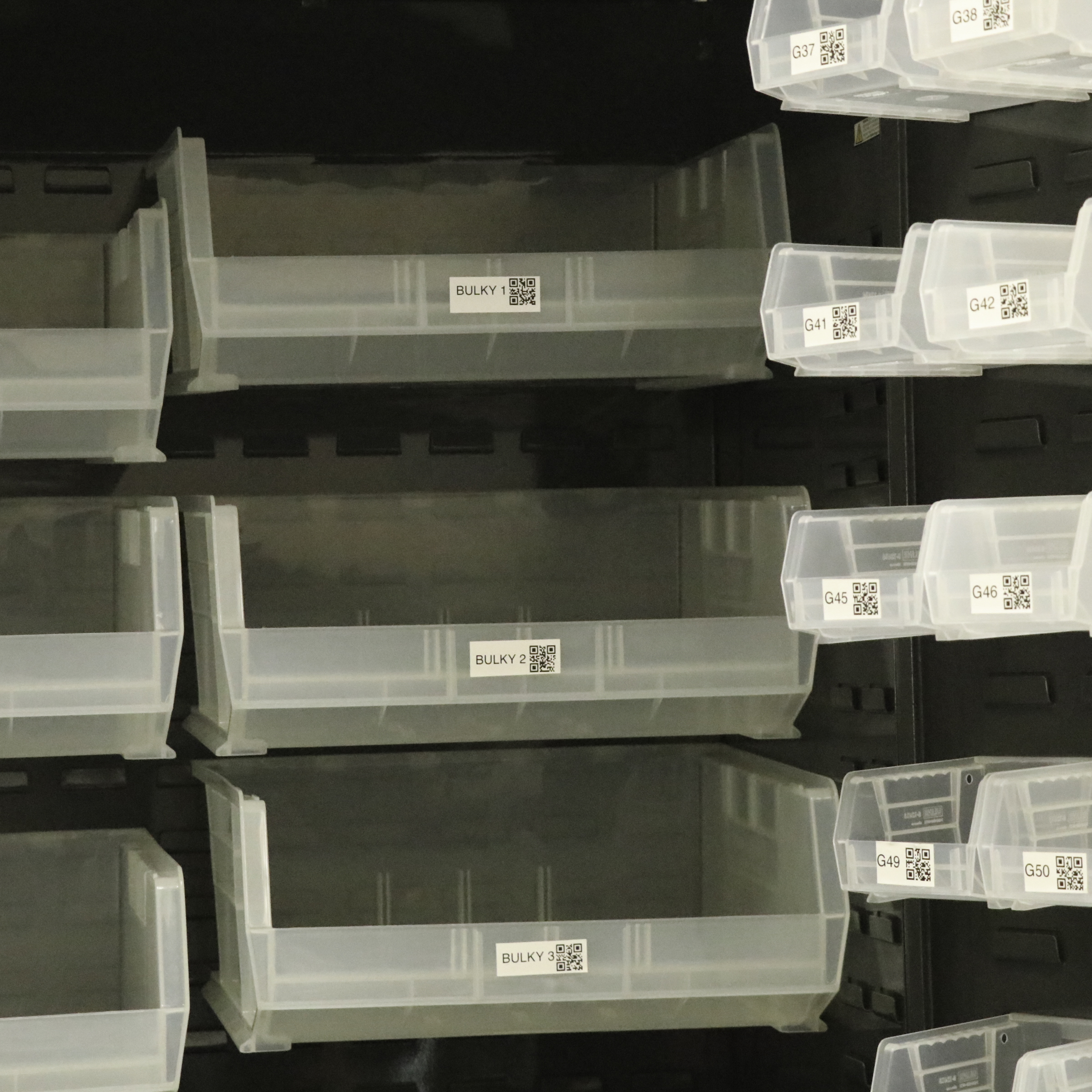 ULine Industrial Metal Storage Cabinet with Plastic Bins