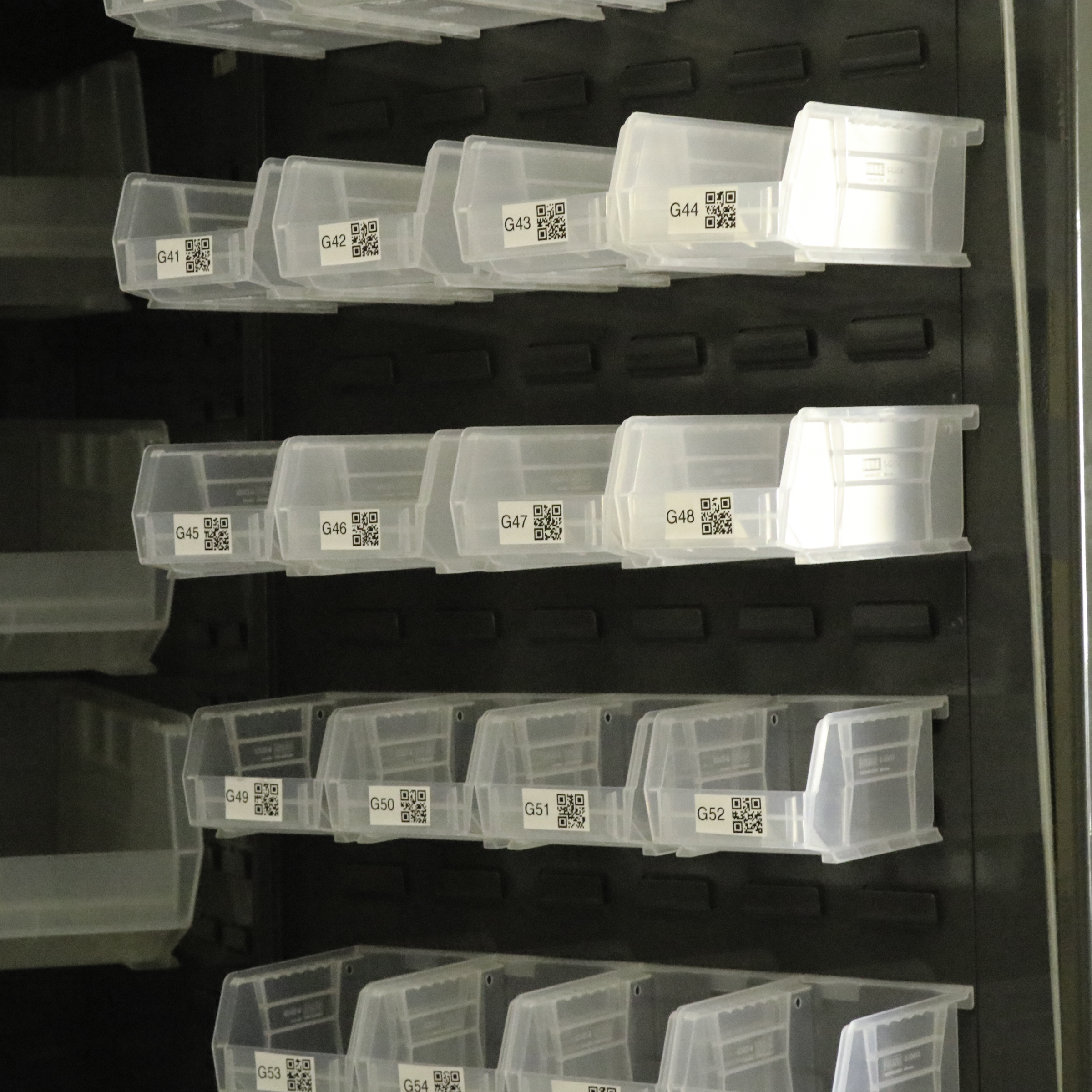 ULine Industrial Metal Storage Cabinet with Plastic Bins