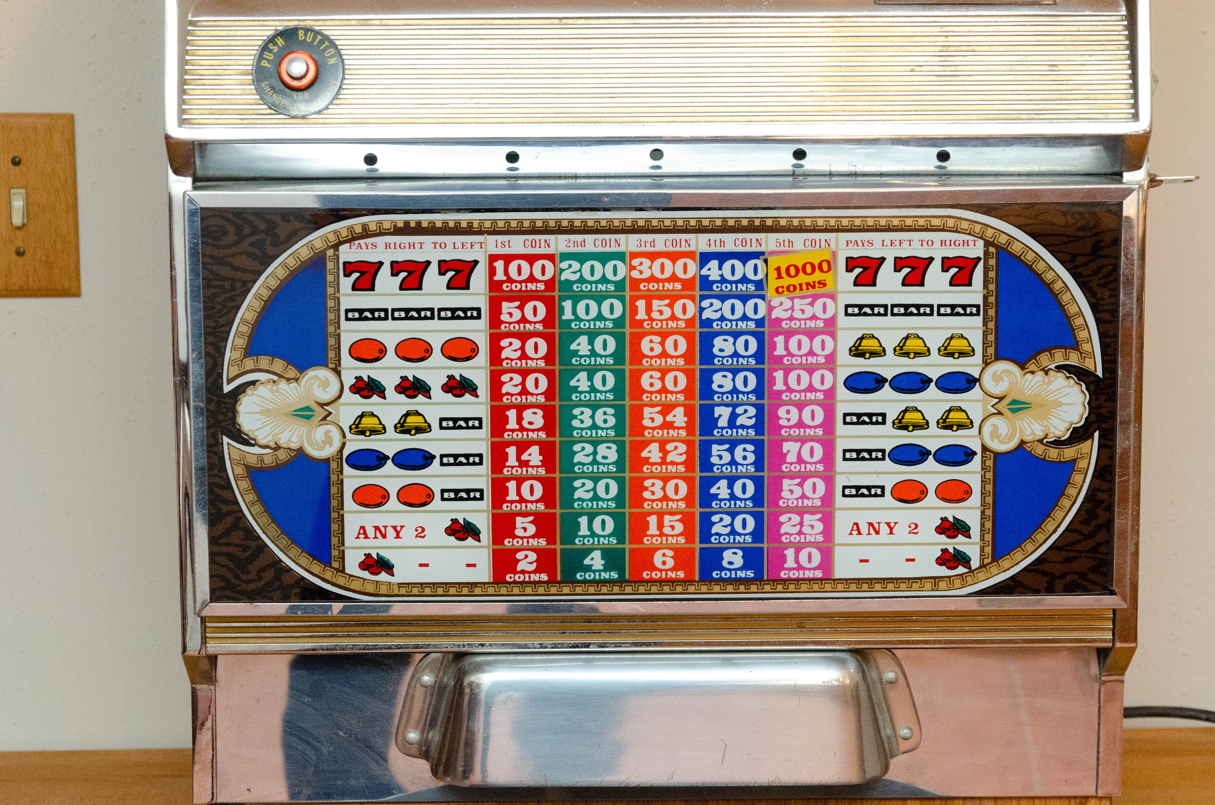 Bally Tabletop Slot Machine, Vintage