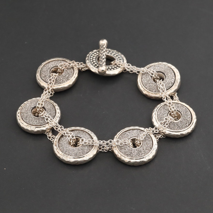 Michael Dawkins Sterling Silver Druzy Bracelet